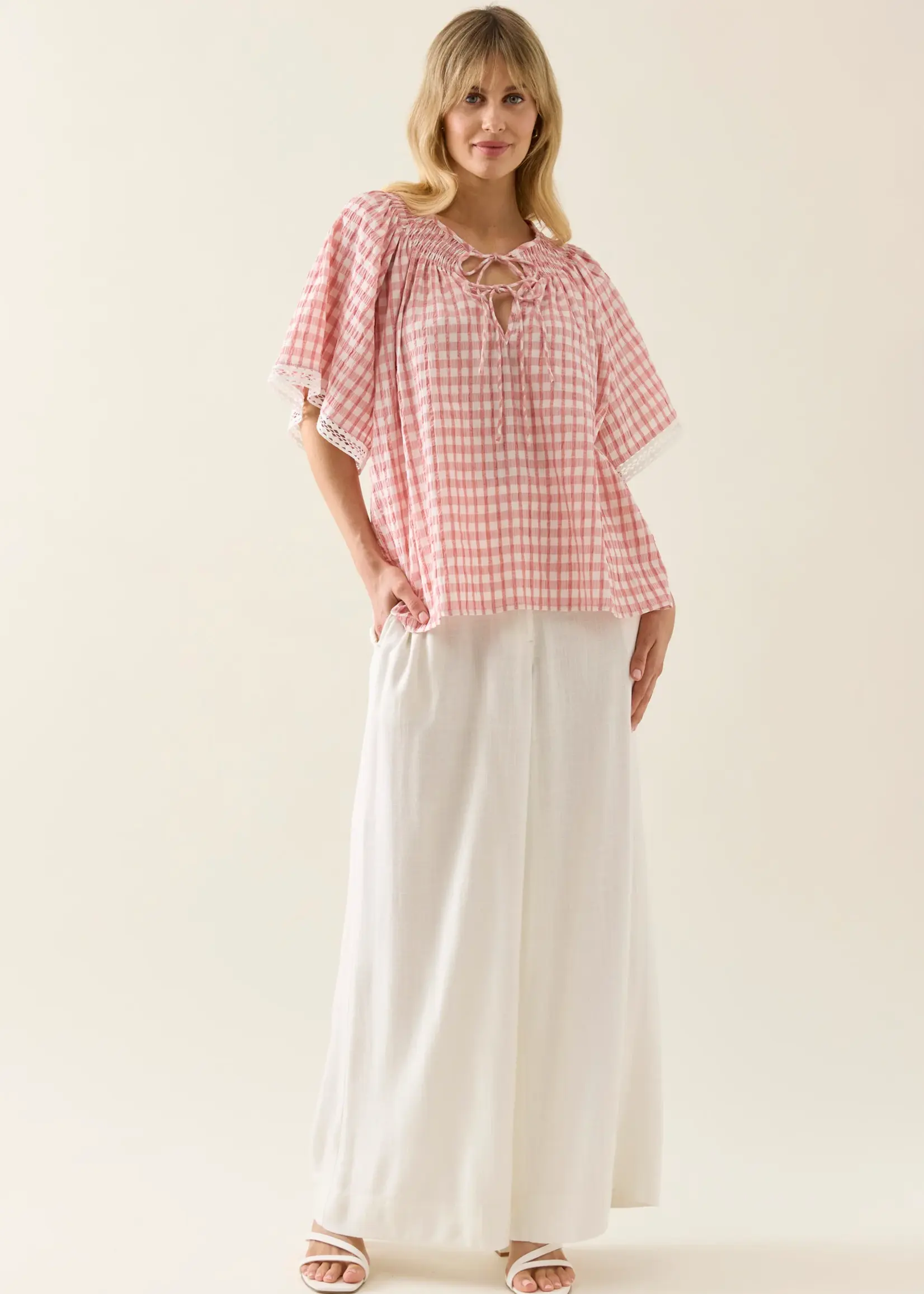 Isle of Mine Esther Shirred Top - Pink