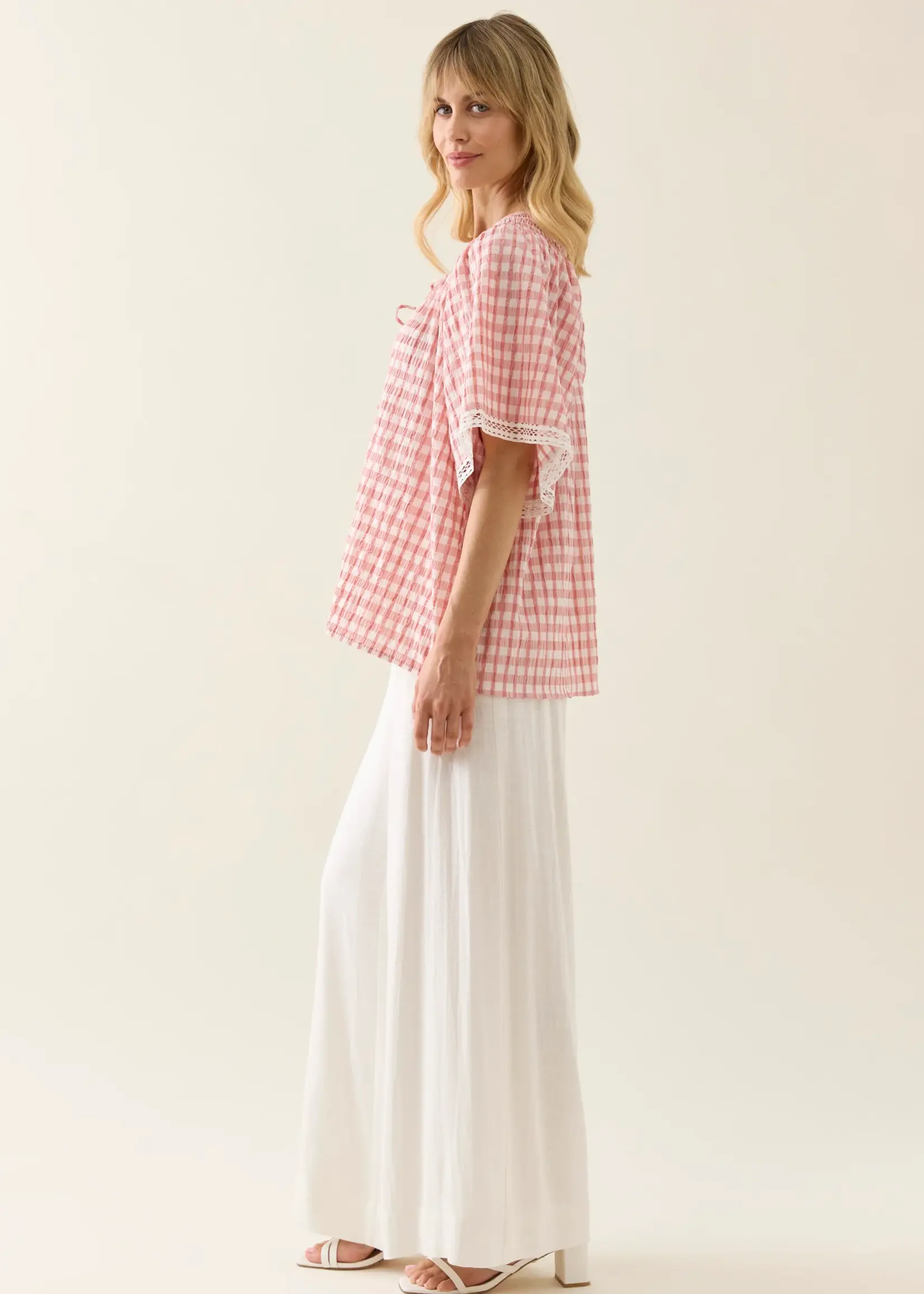 Isle of Mine Esther Shirred Top - Pink