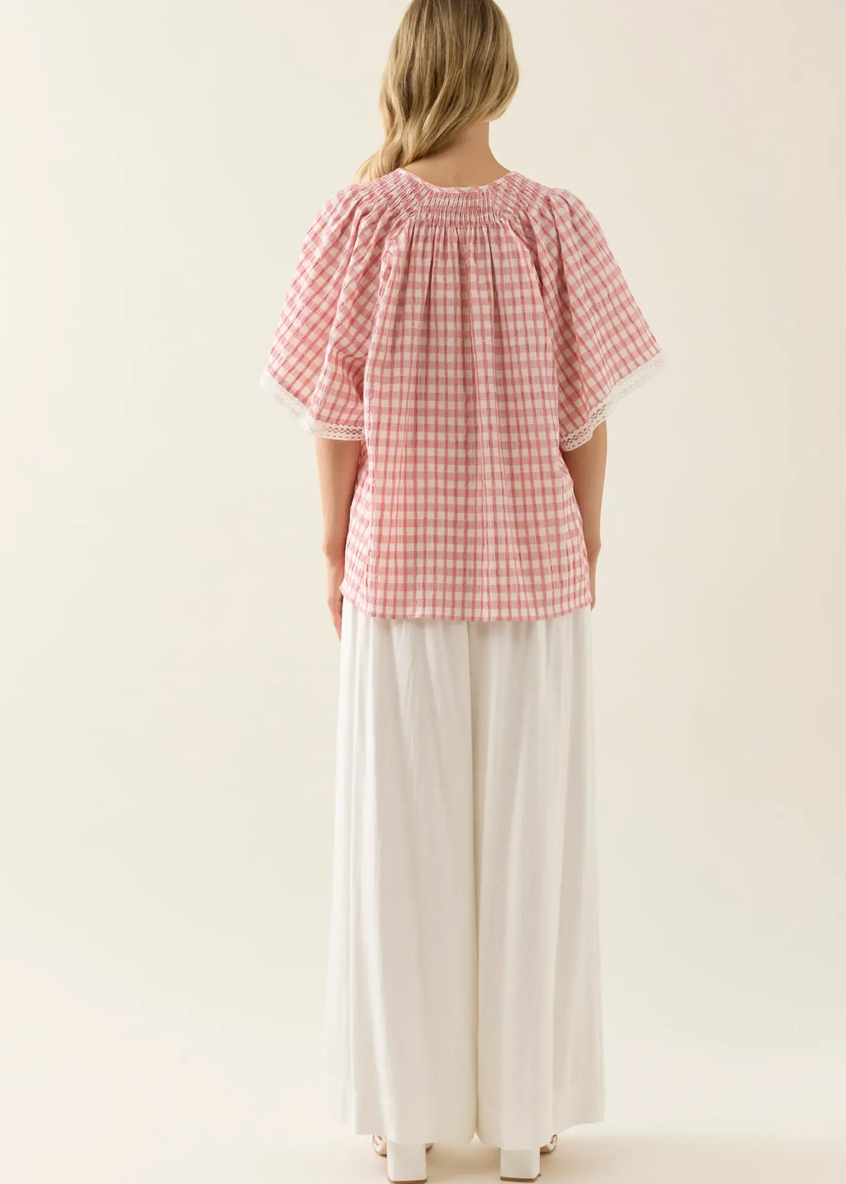 Isle of Mine Esther Shirred Top - Pink