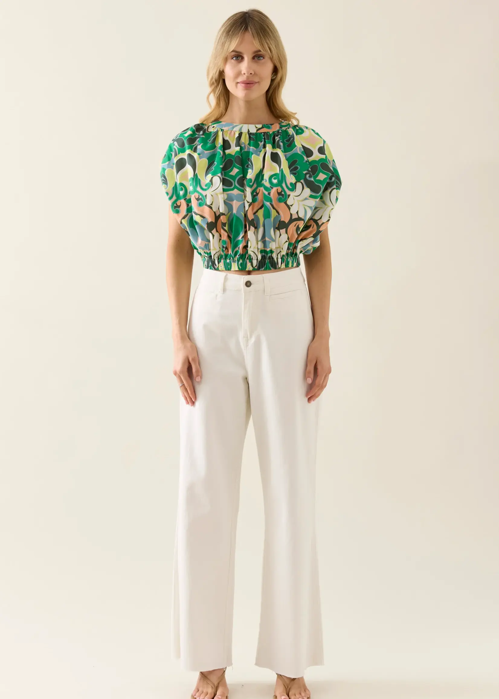 Isle of Mine Aurora Reversible Crop Top - Paisley