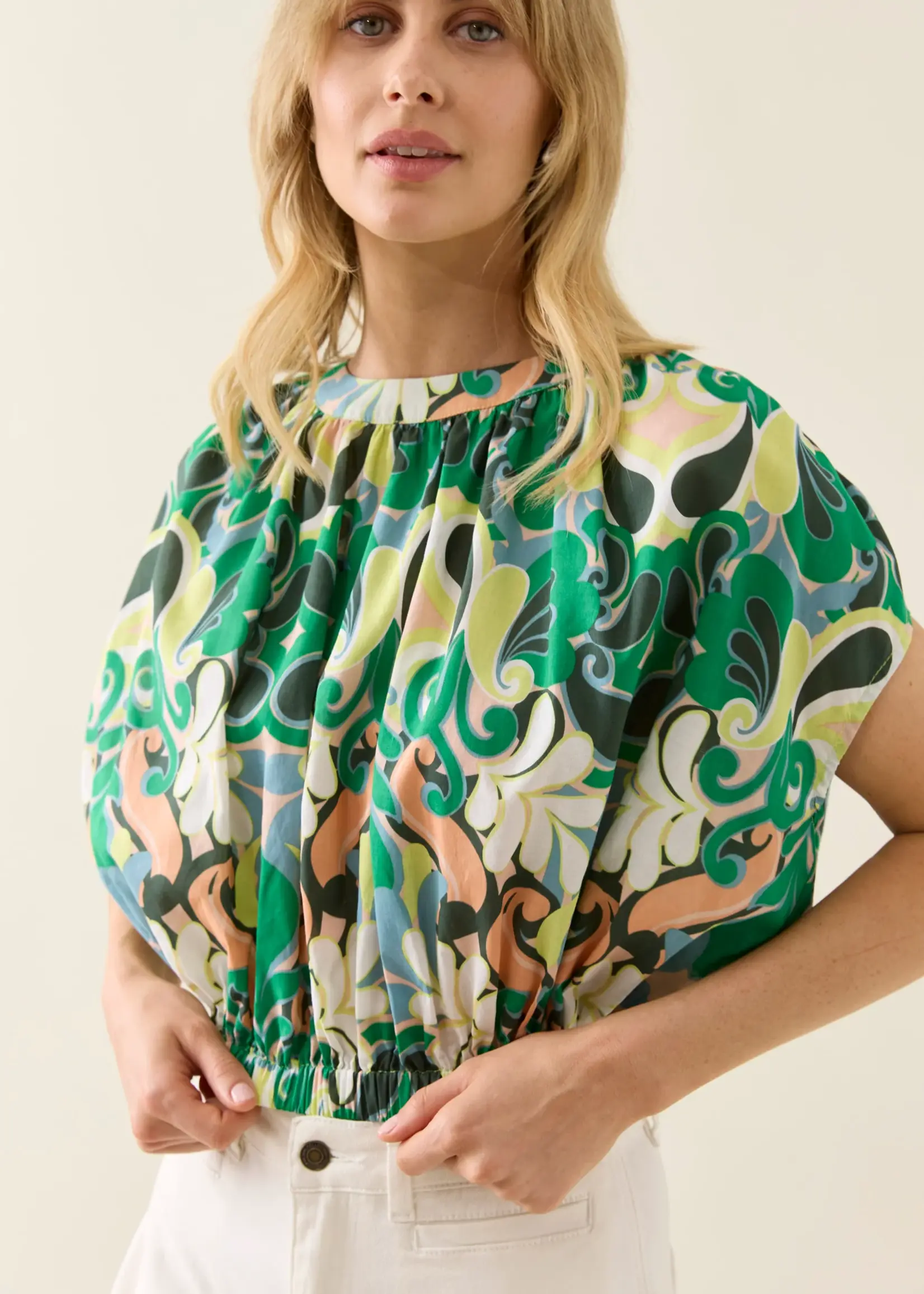 Isle of Mine Aurora Reversible Crop Top - Paisley
