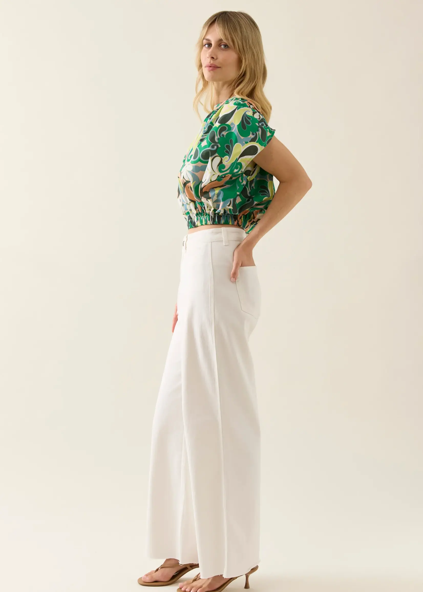 Isle of Mine Aurora Reversible Crop Top - Paisley