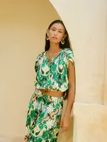 Isle of Mine Aurora Reversible Crop Top - Paisley