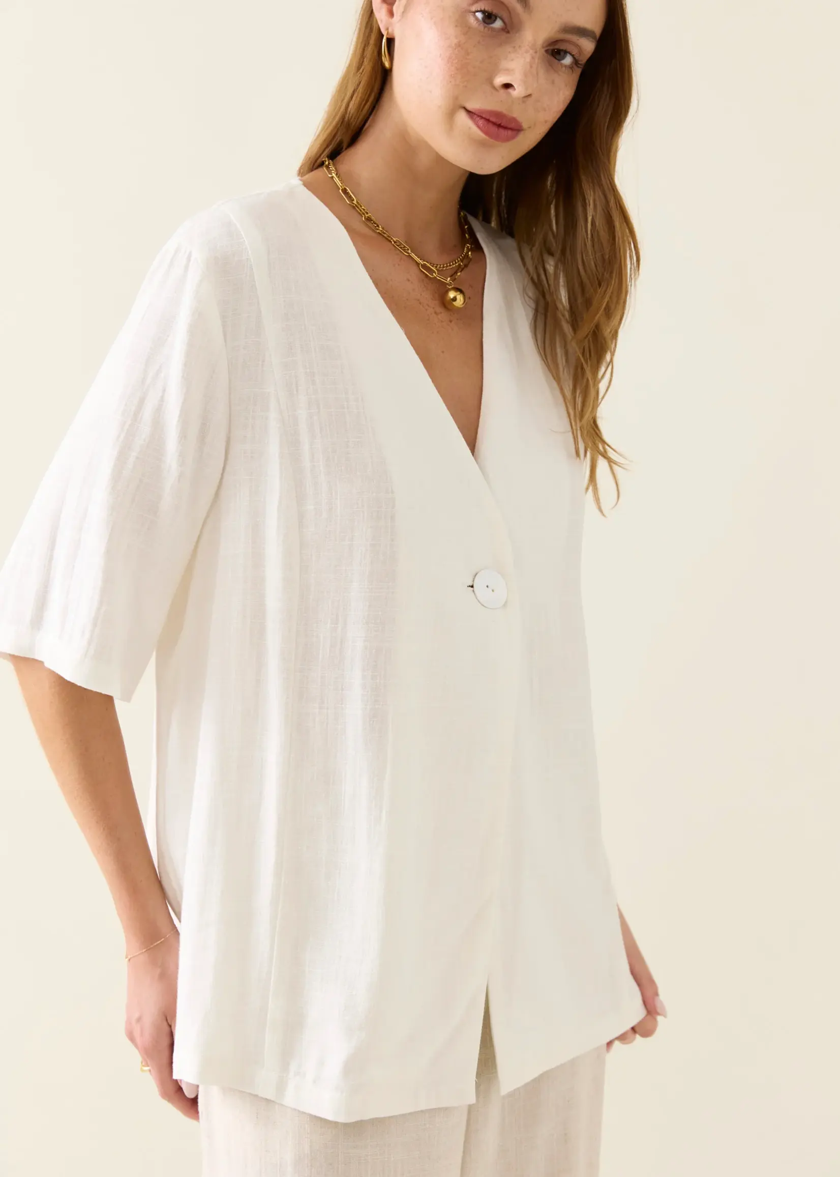 Isle of Mine Ingrid Button Top - Lotus