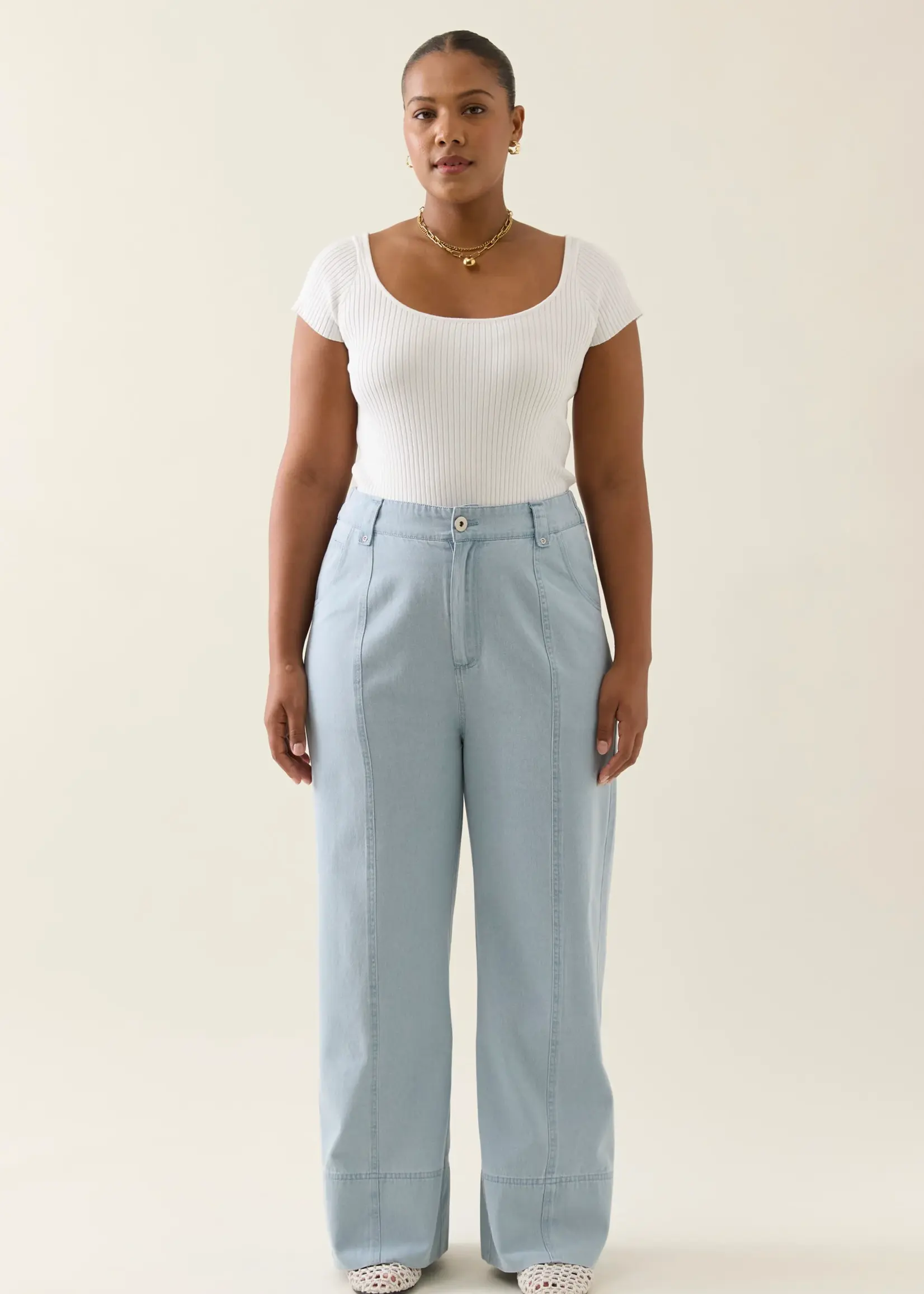 Isle of Mine Sofie Denim Pant - Sky
