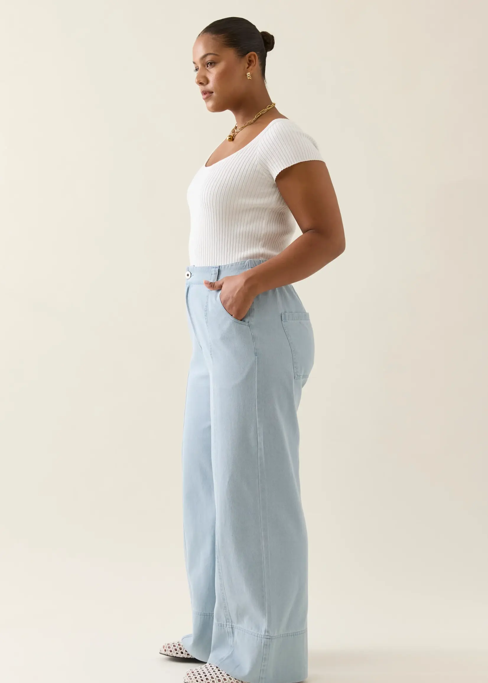 Isle of Mine Sofie Denim Pant - Sky