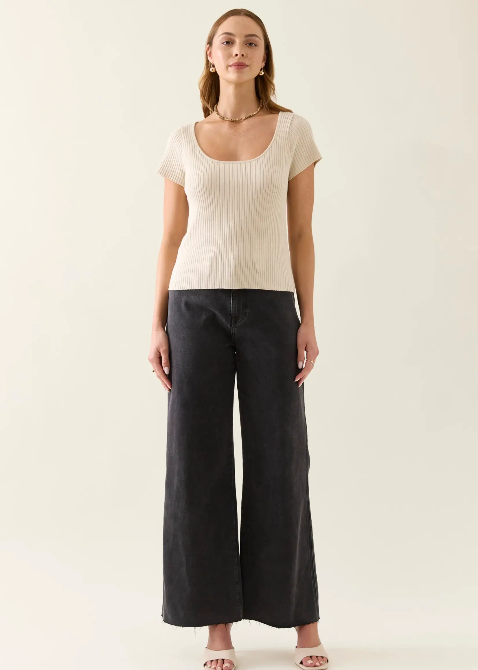 Isle of Mine Adele Knit T Shirt - Canvas