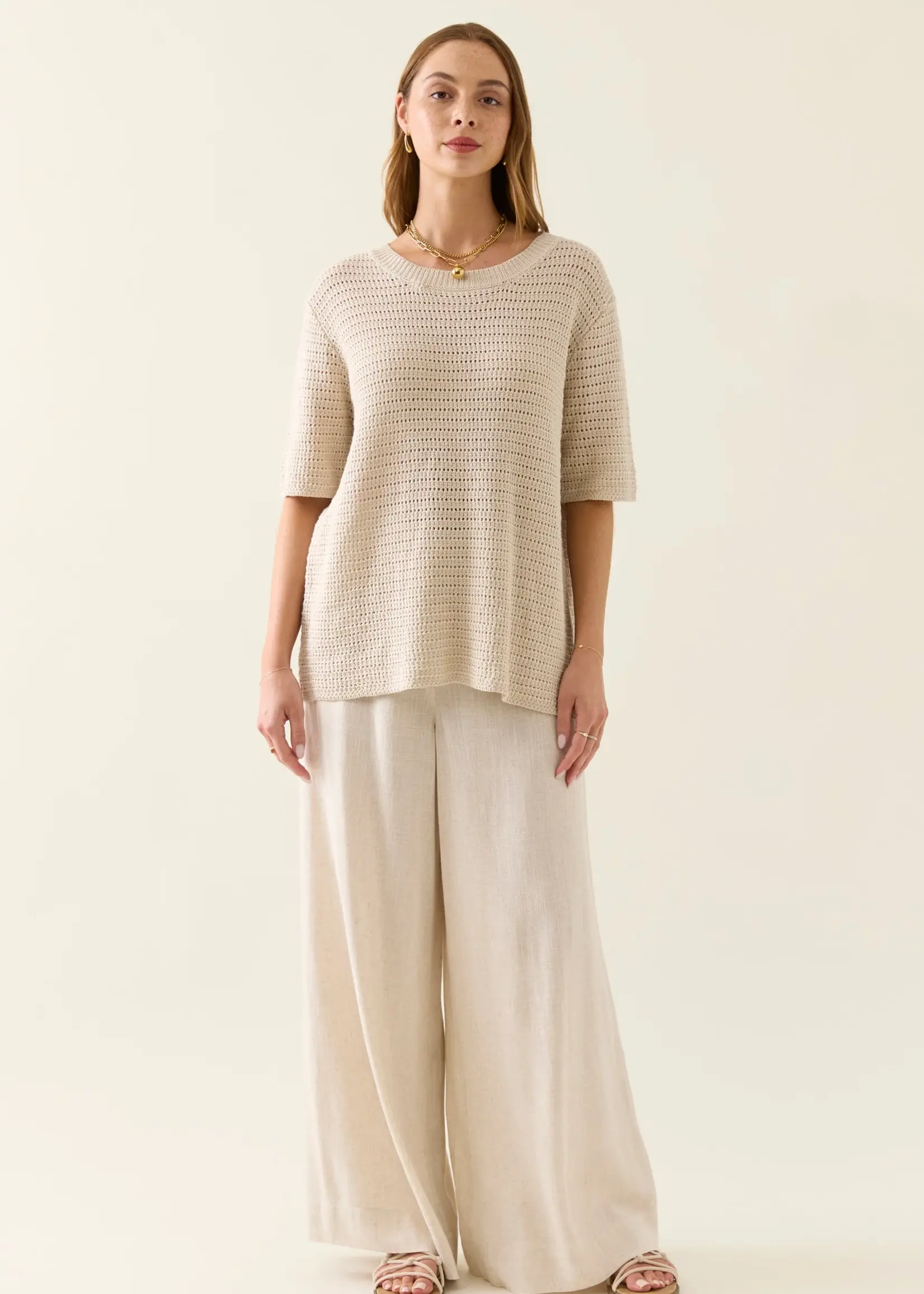 Isle of Mine Sylvie Knit T Shirt - Canvas