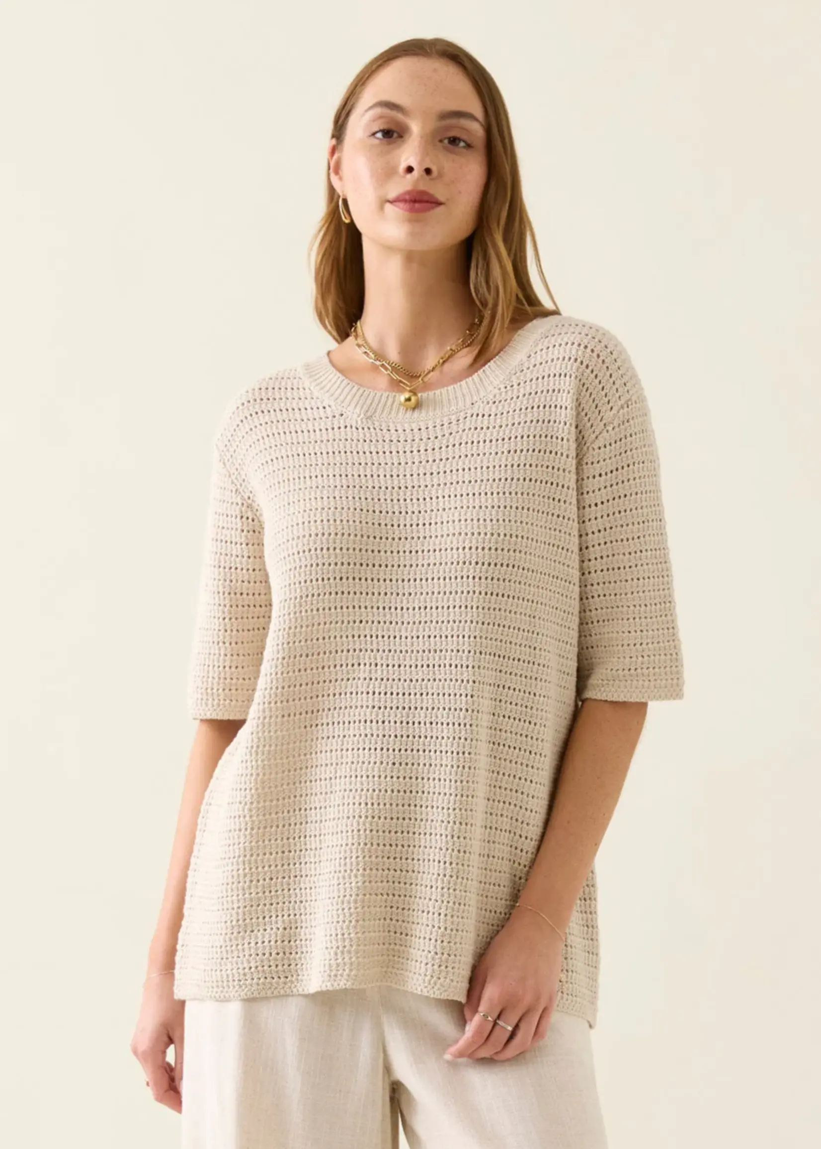 Isle of Mine Sylvie Knit T Shirt - Canvas