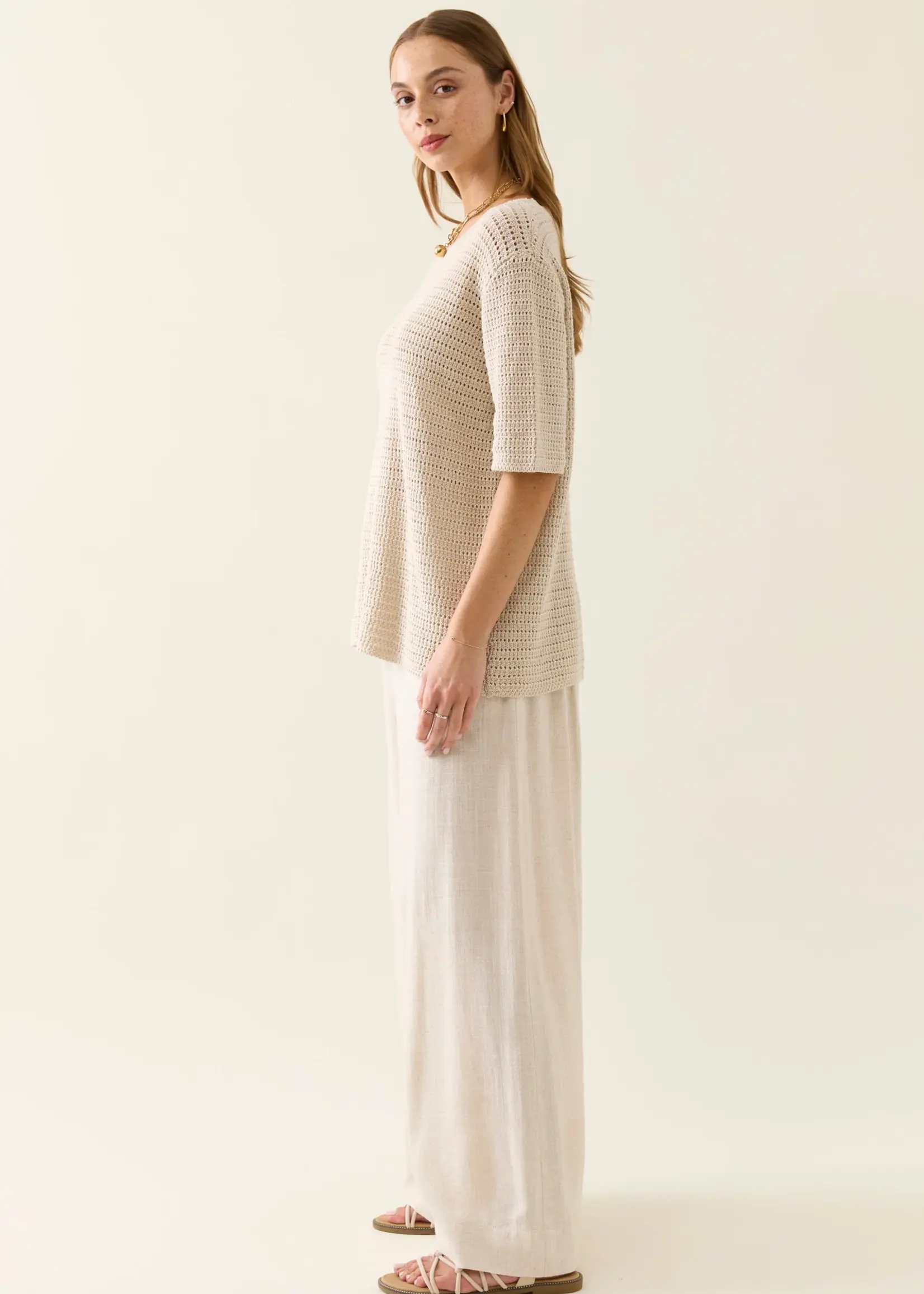 Isle of Mine Sylvie Knit T Shirt - Canvas