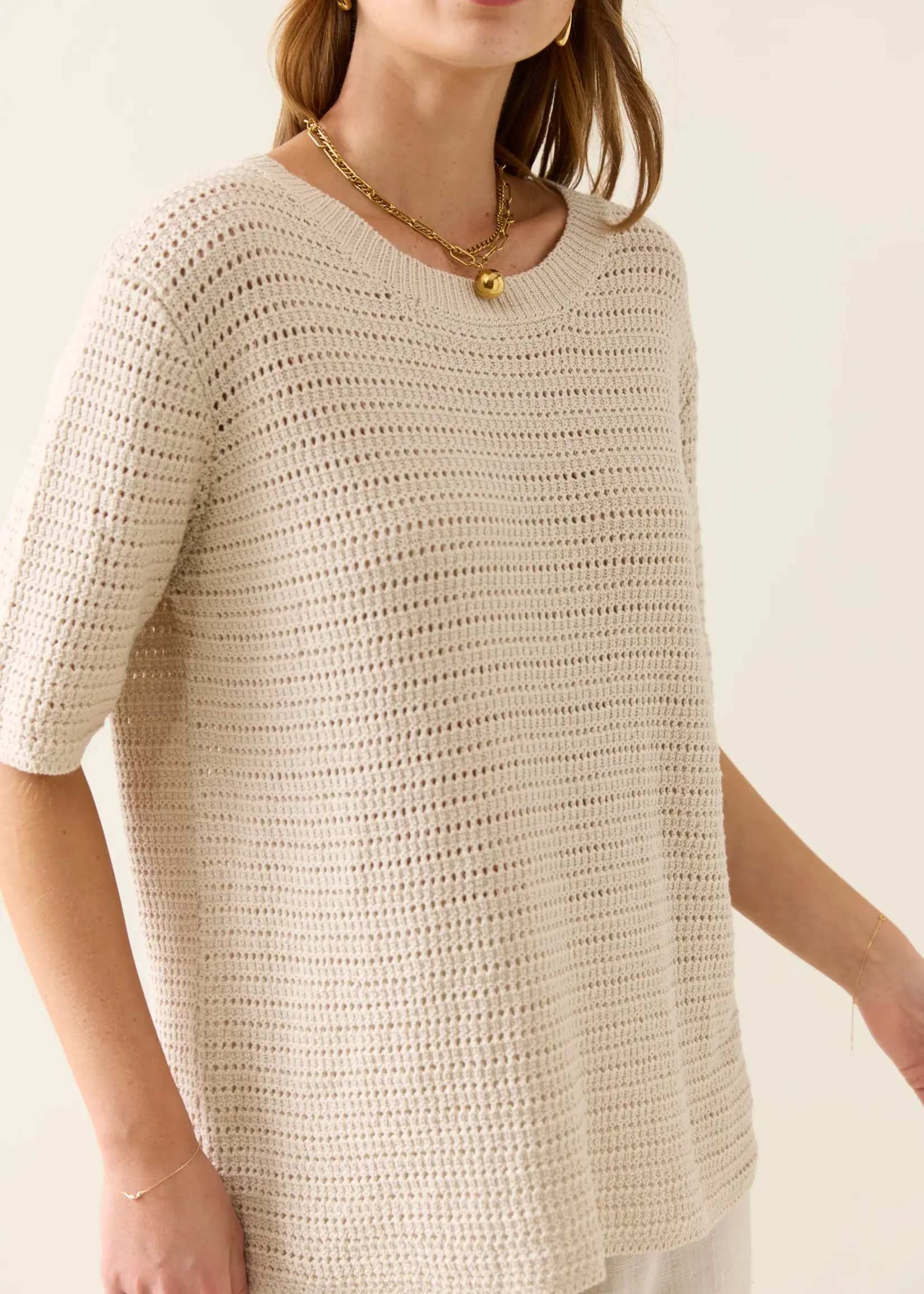Isle of Mine Sylvie Knit T Shirt - Canvas