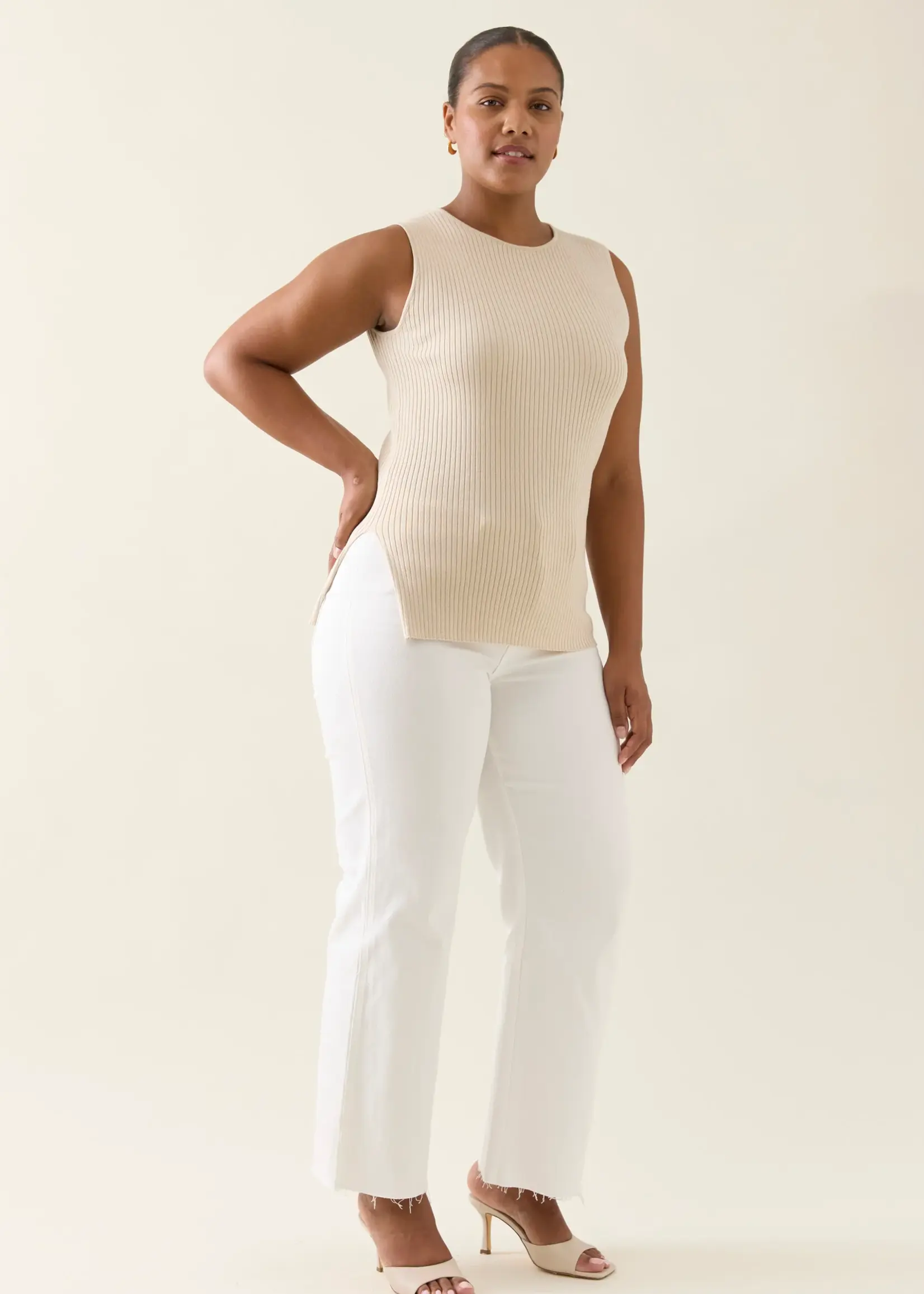 Isle of Mine Adele Split Tank - Canvas