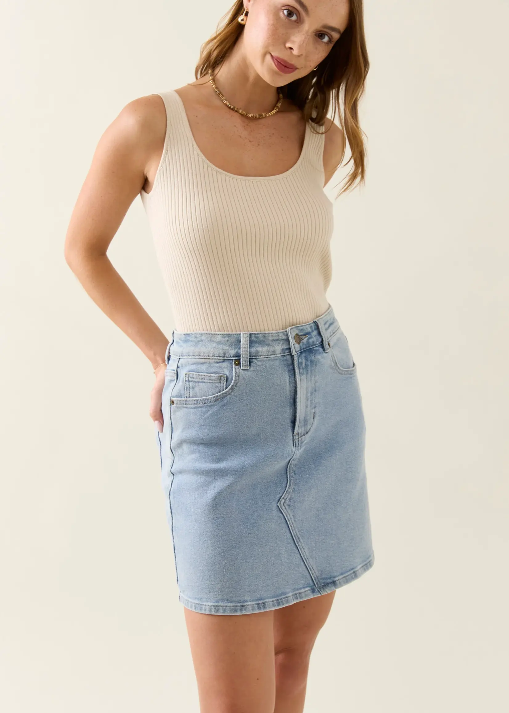 Isle of Mine Margot Denim Skirt - Stellar