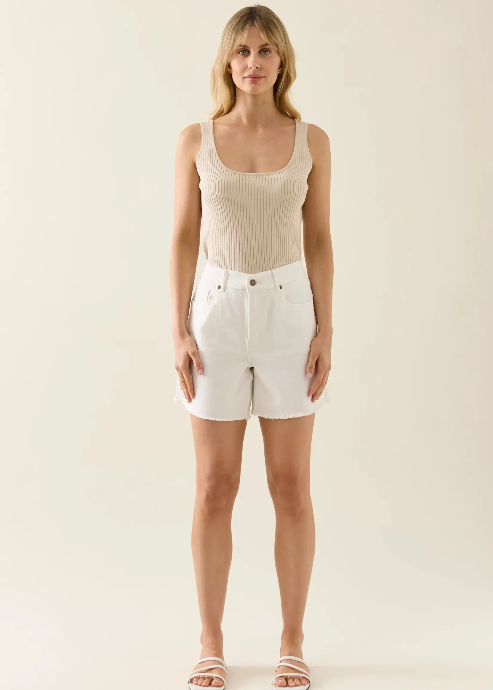 Isle of Mine Duke Denim Shorts - Salt