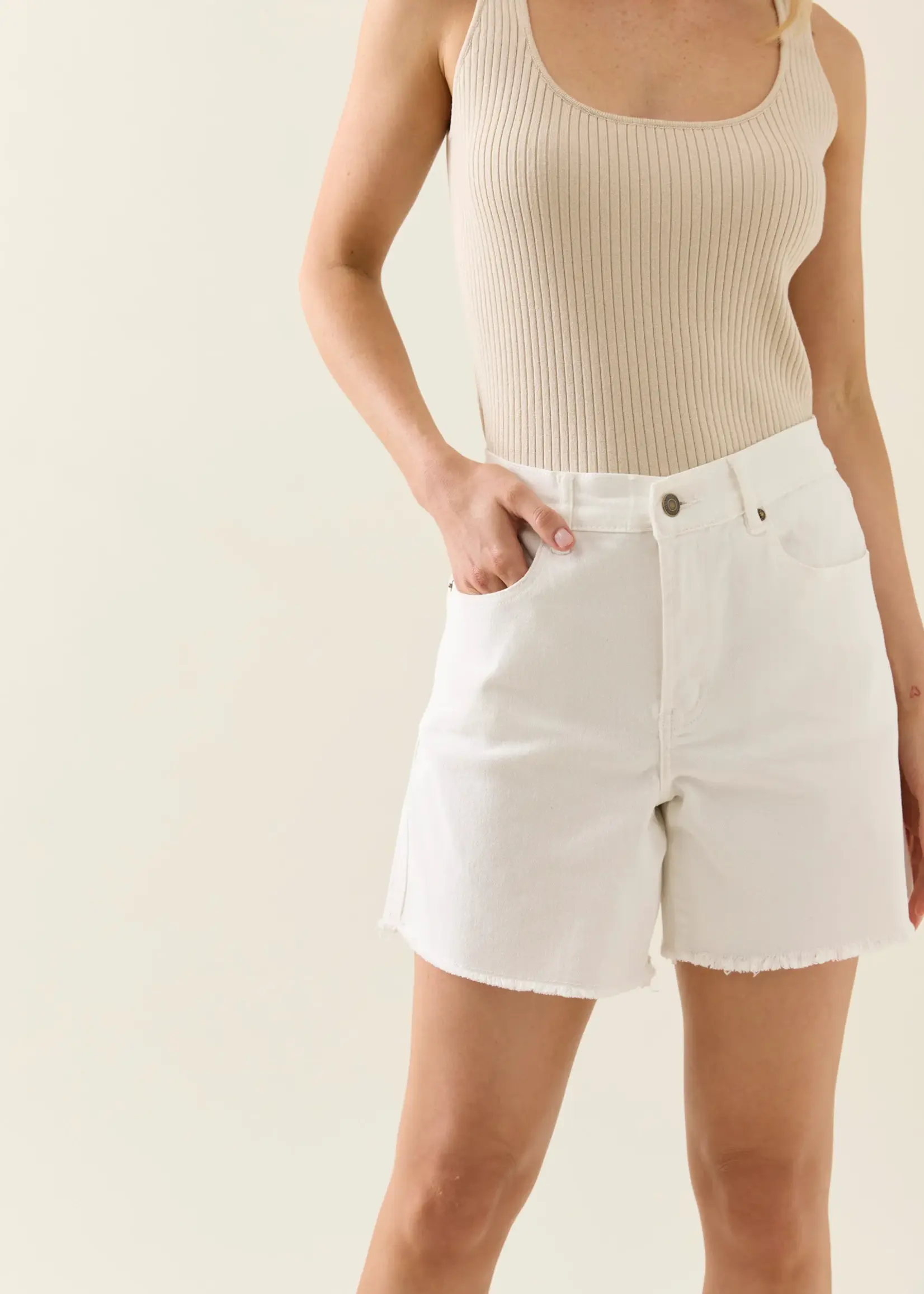 Isle of Mine Duke Denim Shorts - Salt