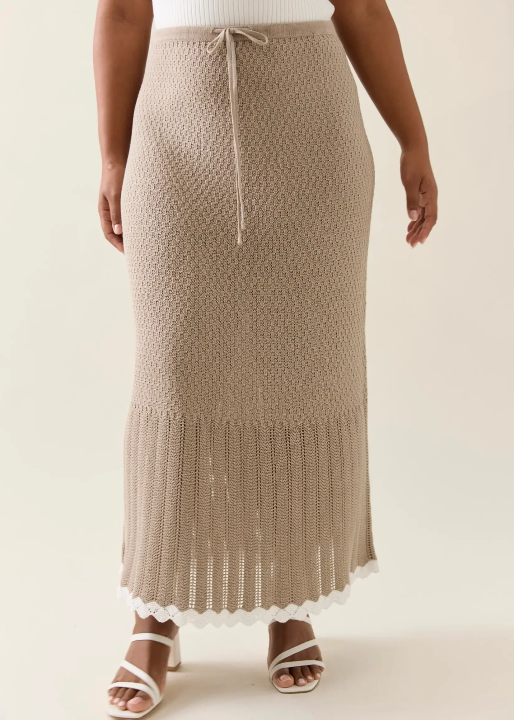 Isle of Mine Ida Knit Skirt - Canvas