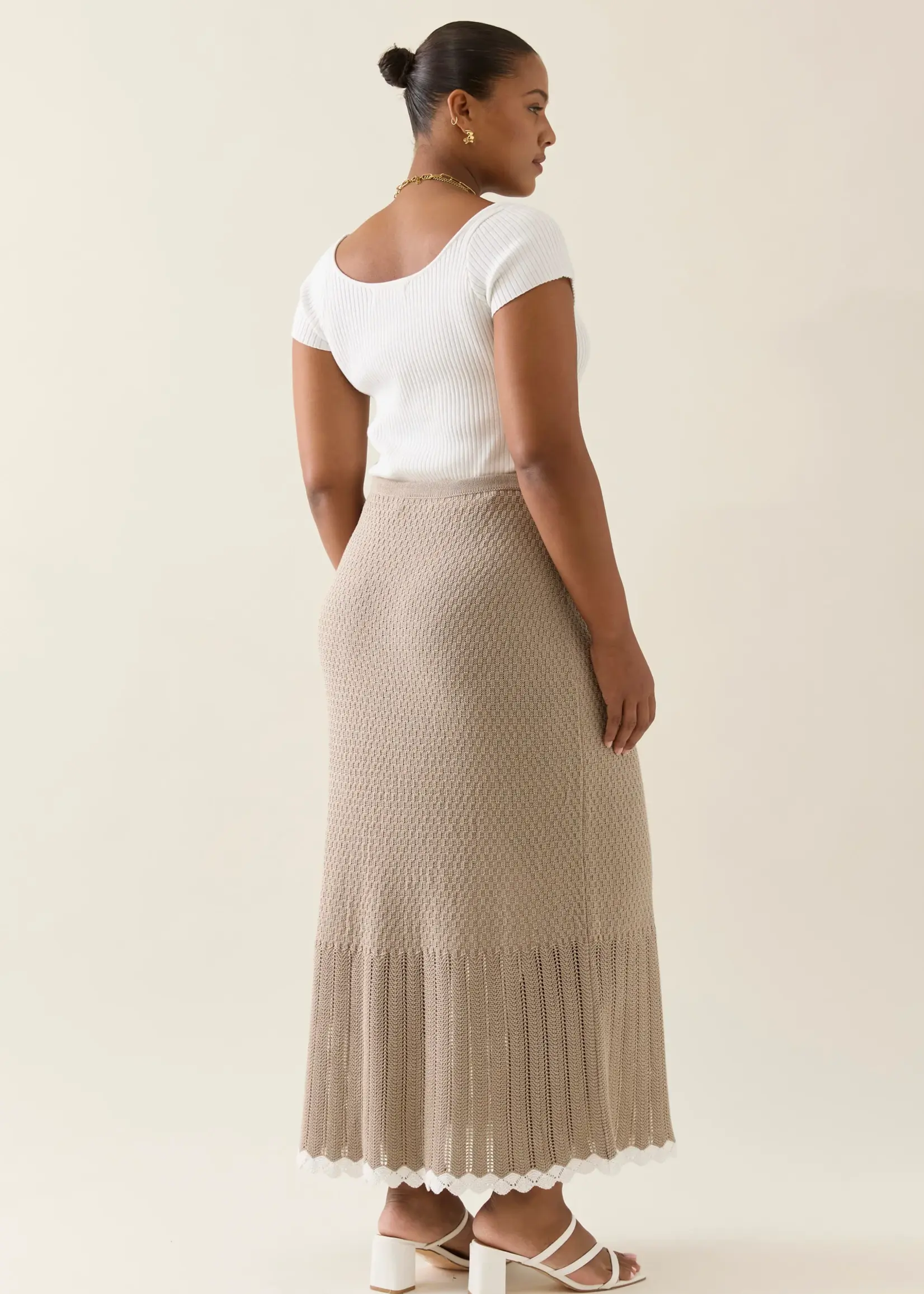 Isle of Mine Ida Knit Skirt - Canvas