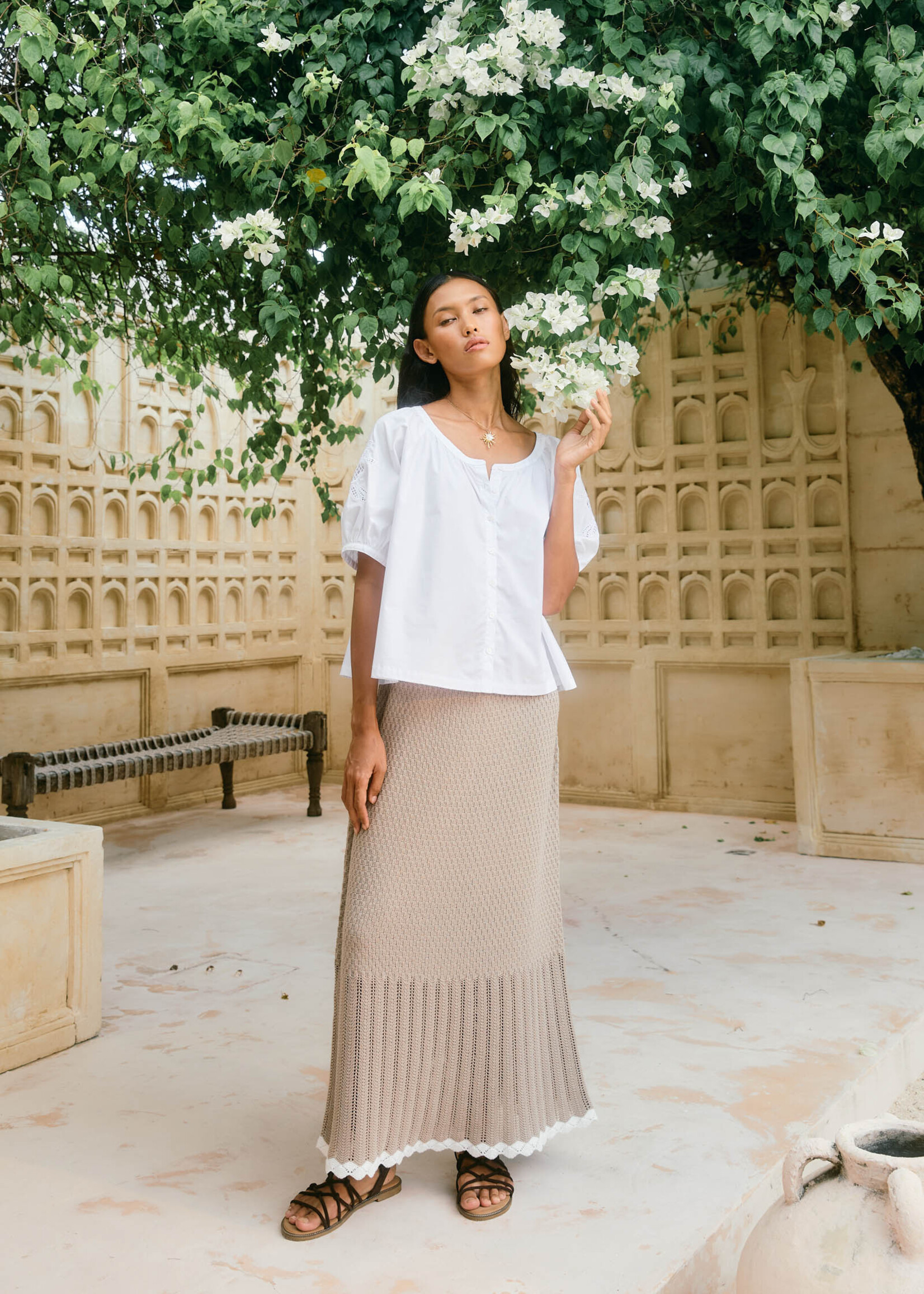 Isle of Mine Ida Knit Skirt - Canvas