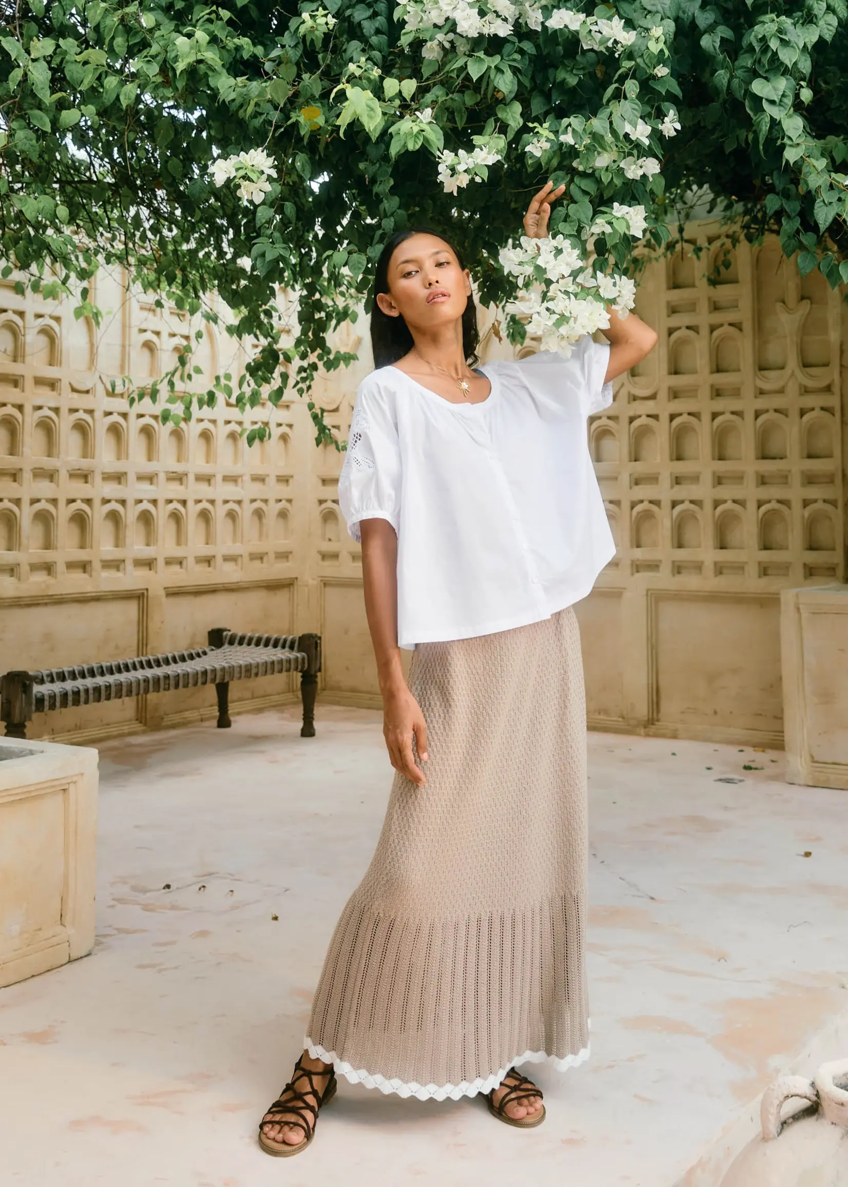 Isle of Mine Ida Knit Skirt - Canvas