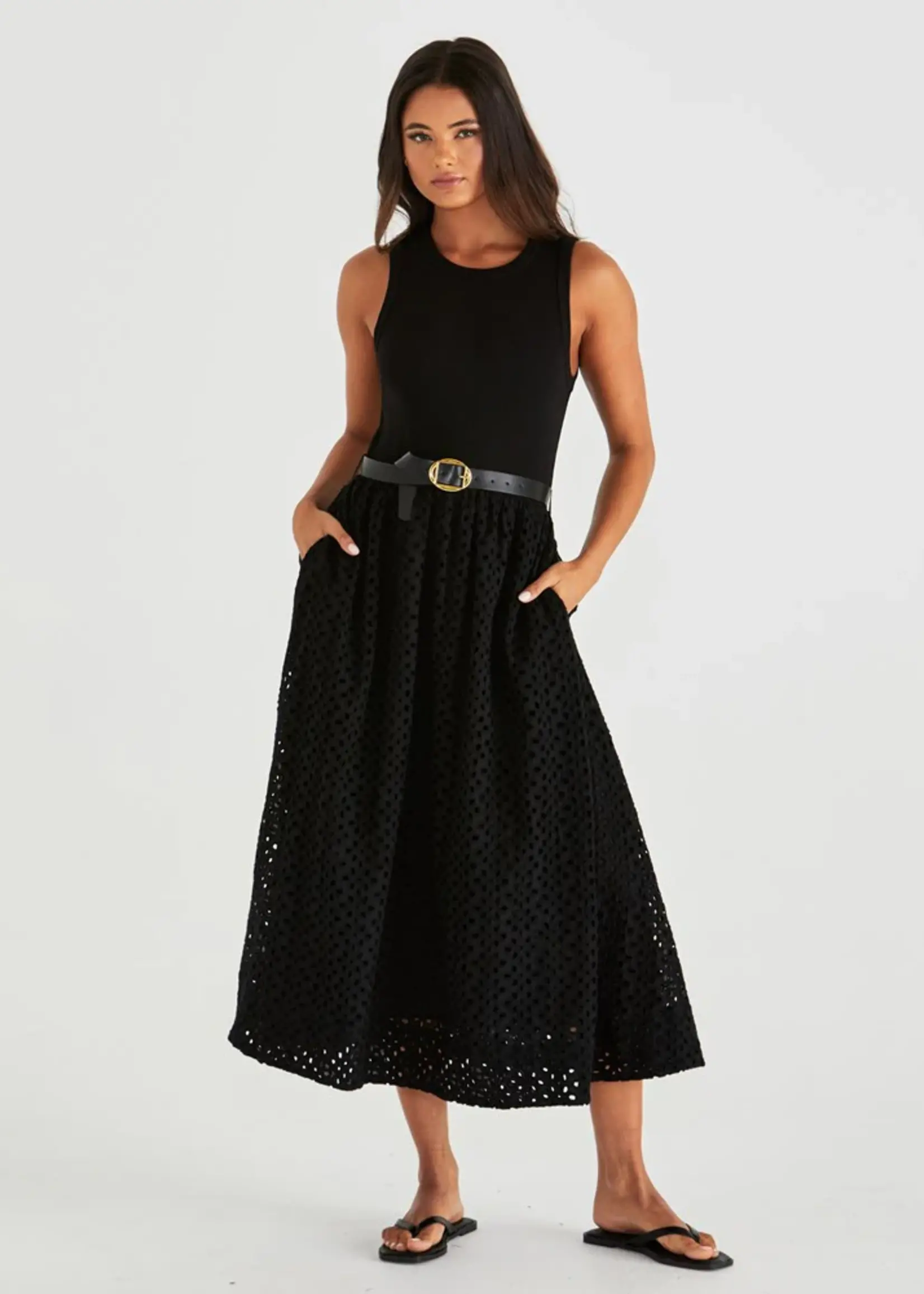 Sass Pattie Dress - Black
