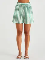Seraphina Shorts - Green Stripe