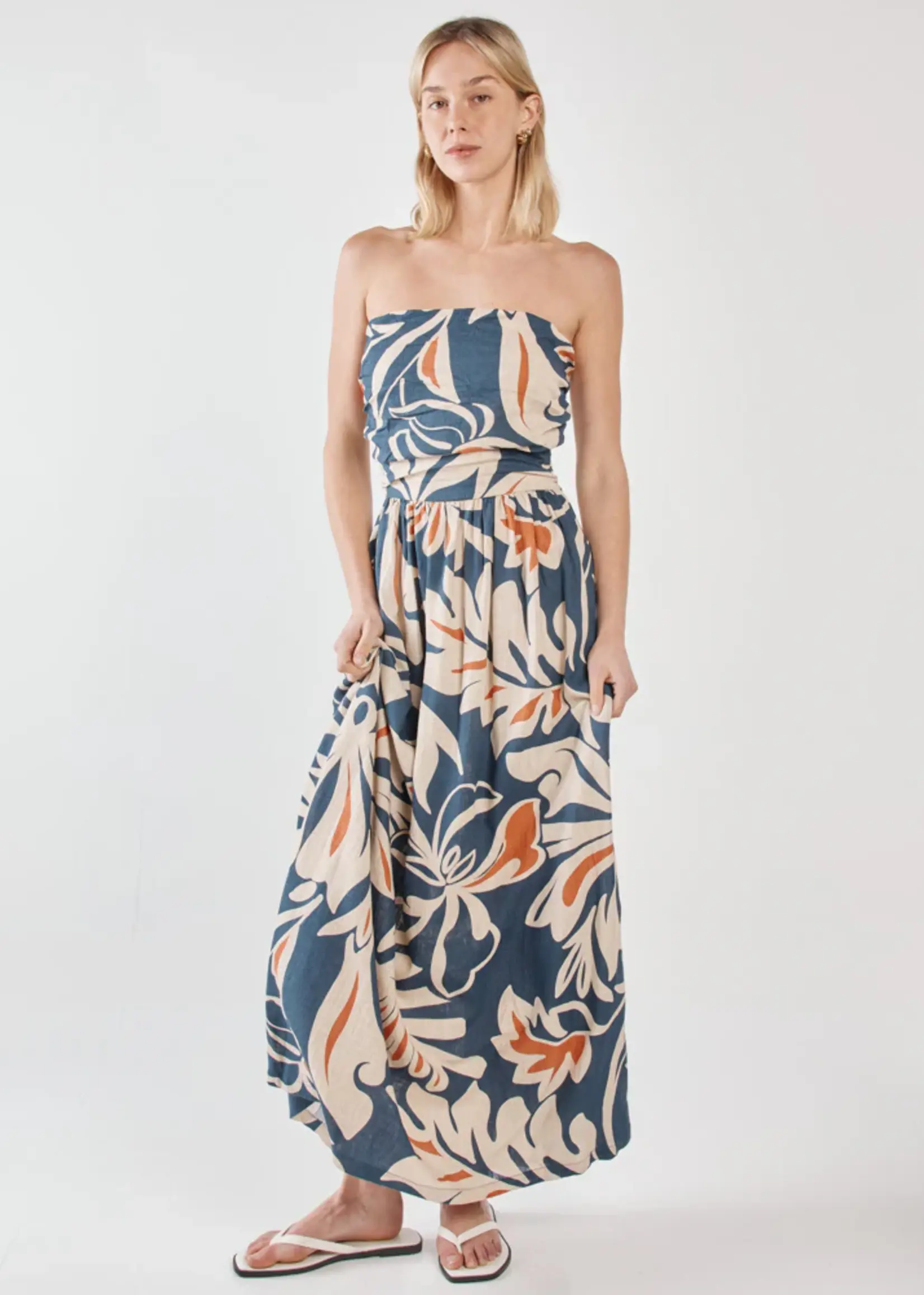 Sass Jana Strapless Dress - Wild Orchid