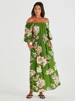 Antonie Off Shoulder Dress - Moonflower