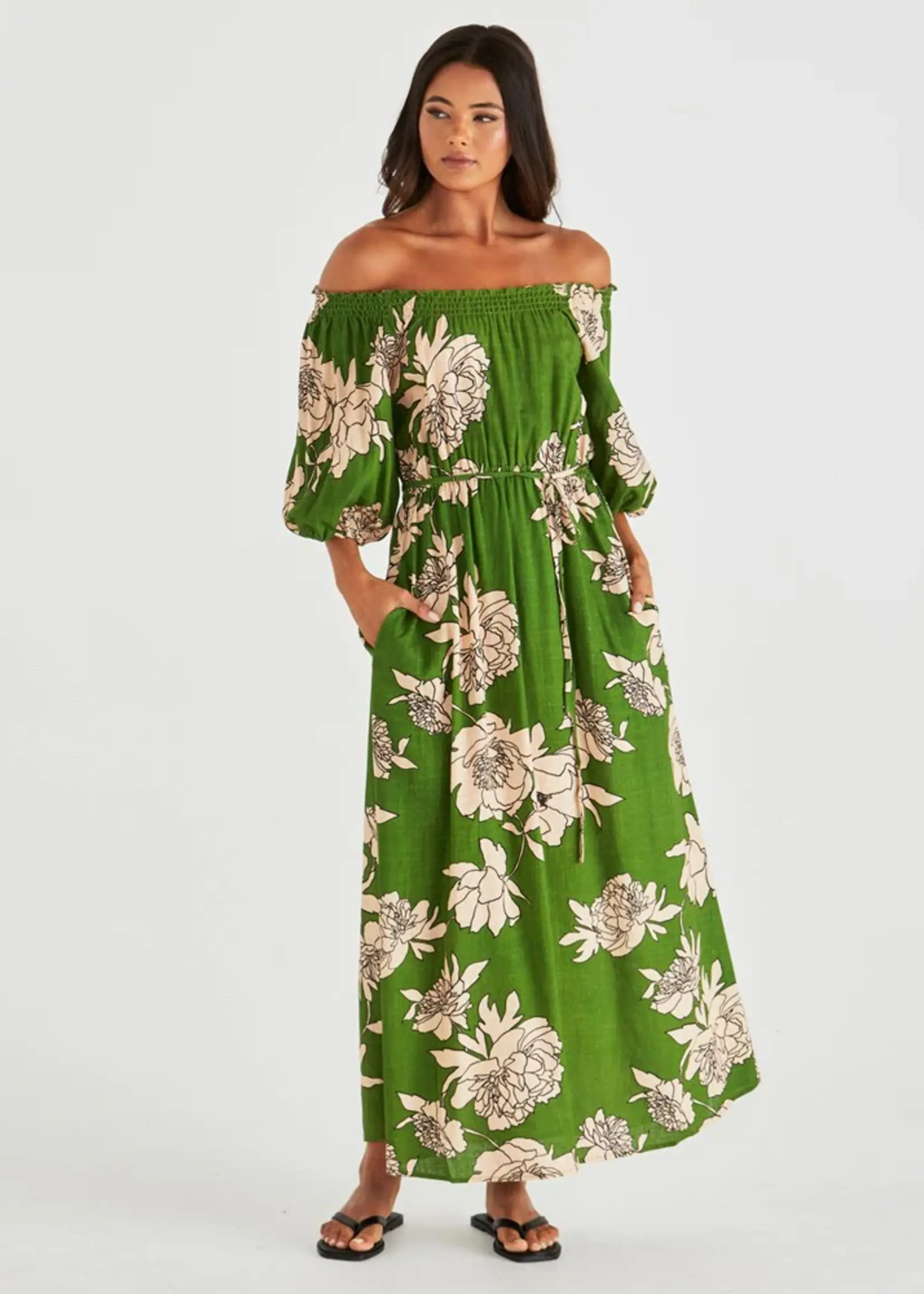 Sass Antonie Off Shoulder Dress - Moonflower