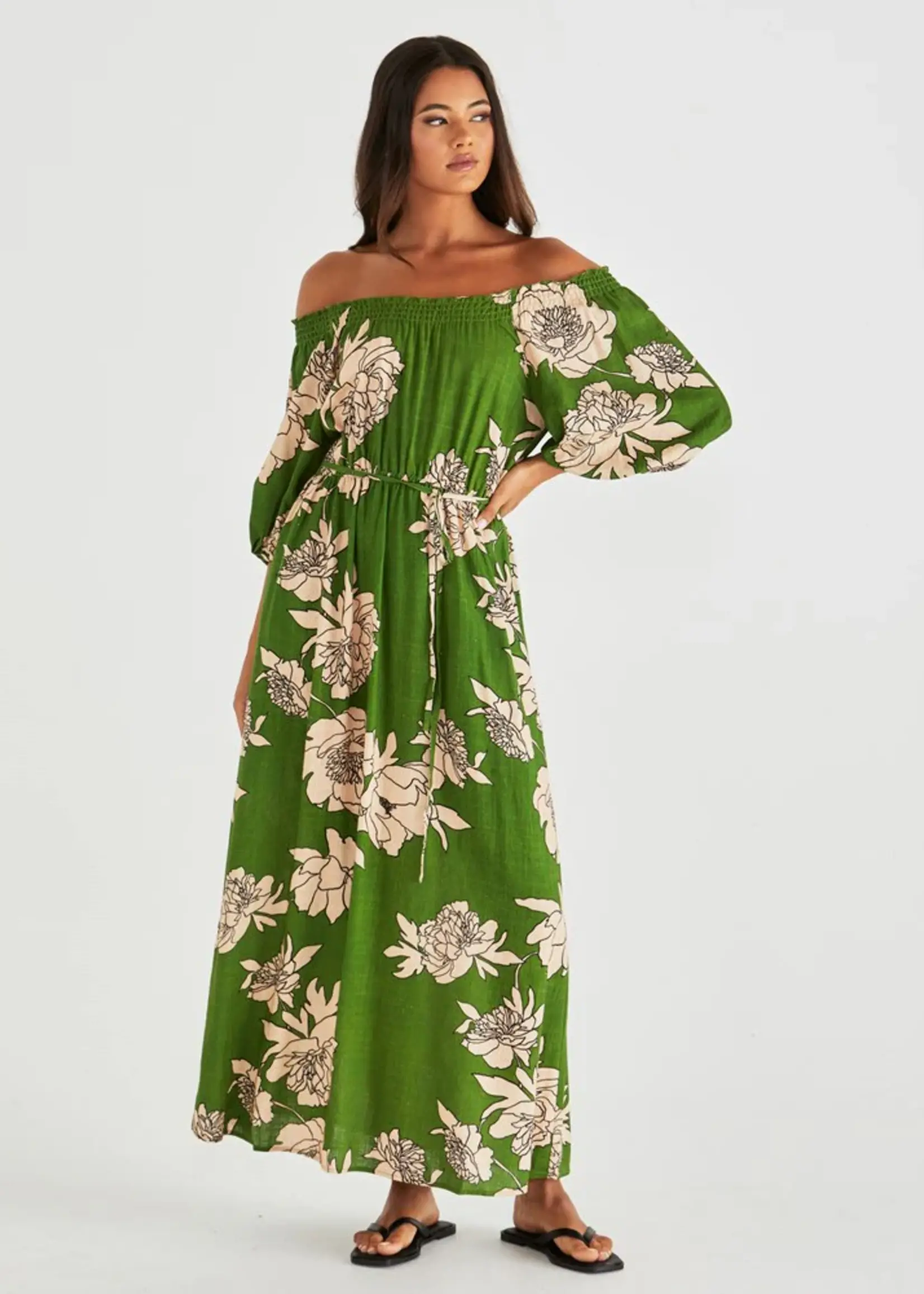 Sass Antonie Off Shoulder Dress - Moonflower