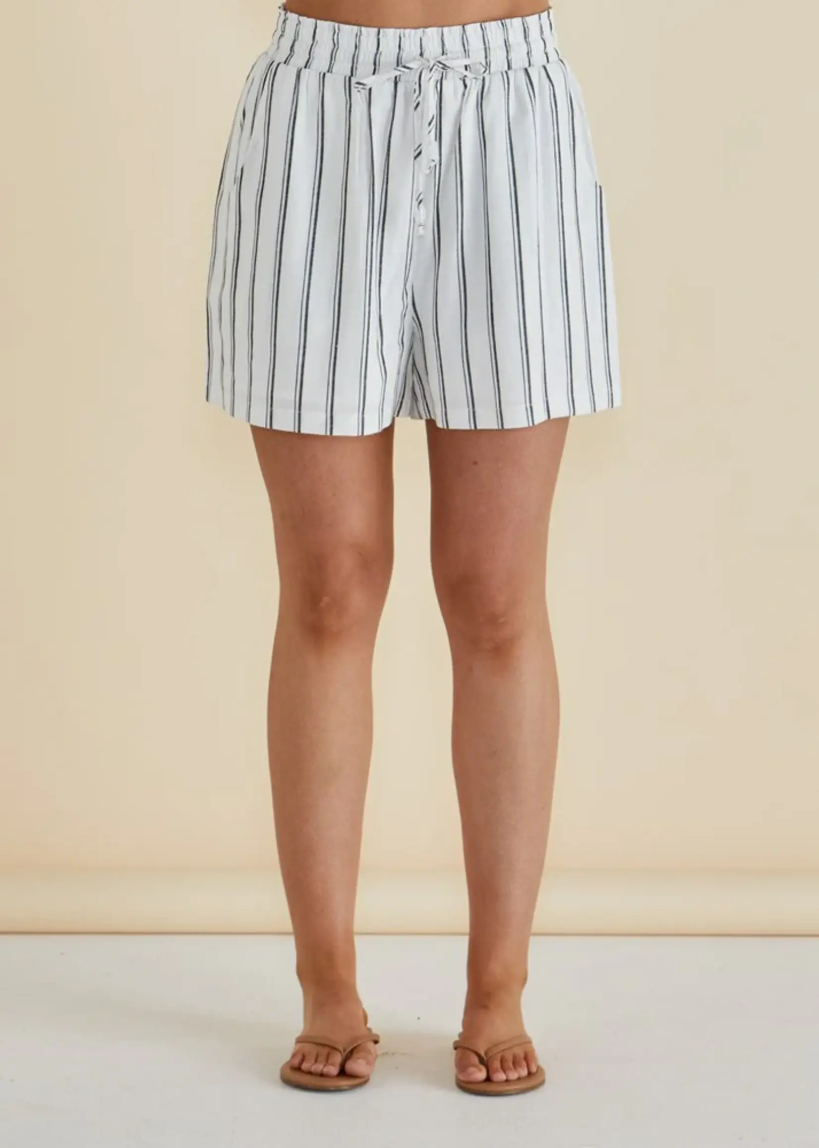 Betty Basic Sierra Short - Black/White Stripe