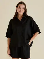 Betty Basic Lynwood Linen Shirt - Black