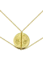 Lion Wild Daisy Necklaces - Gold Plated Pair