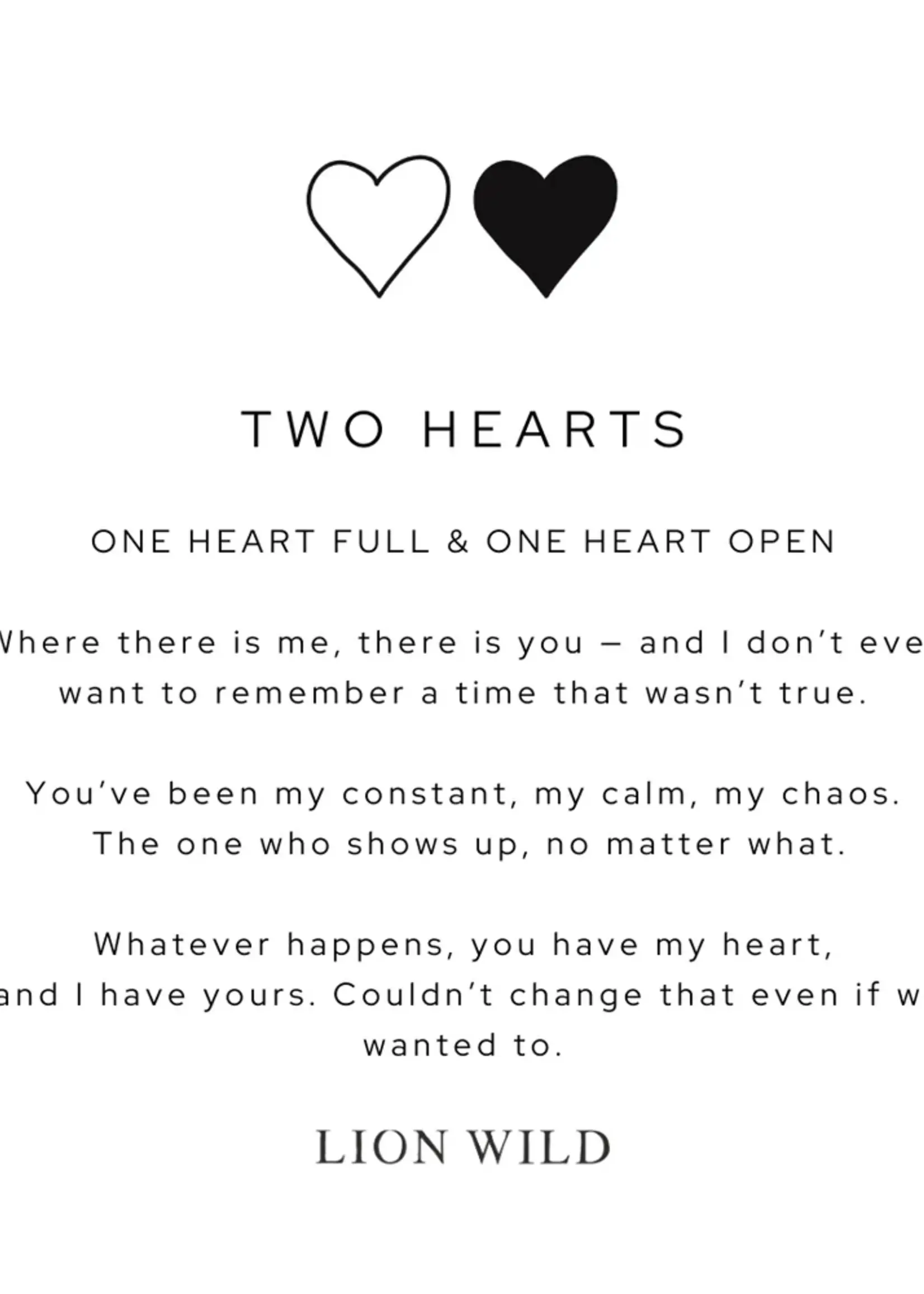 Lion Wild Two Hearts Bottom Ring