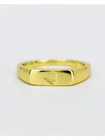 Lion Wild Two Hearts Bottom Ring