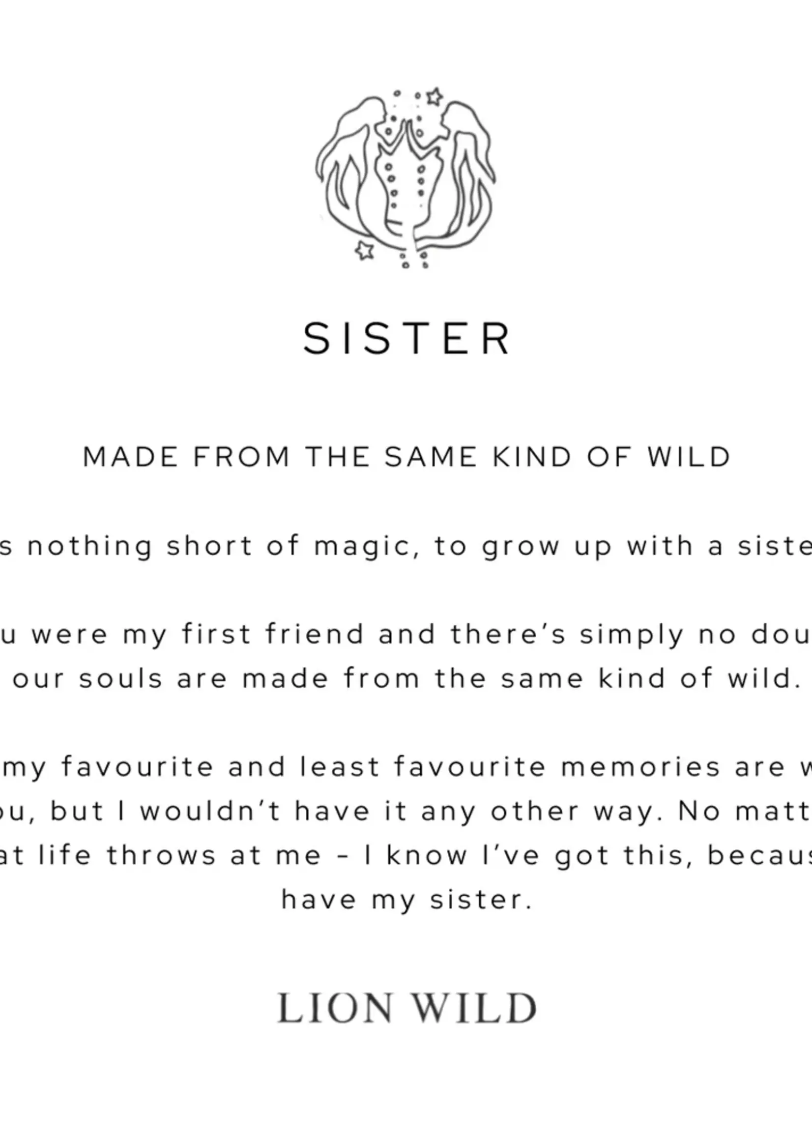 Lion Wild Sister Necklaces - Pair