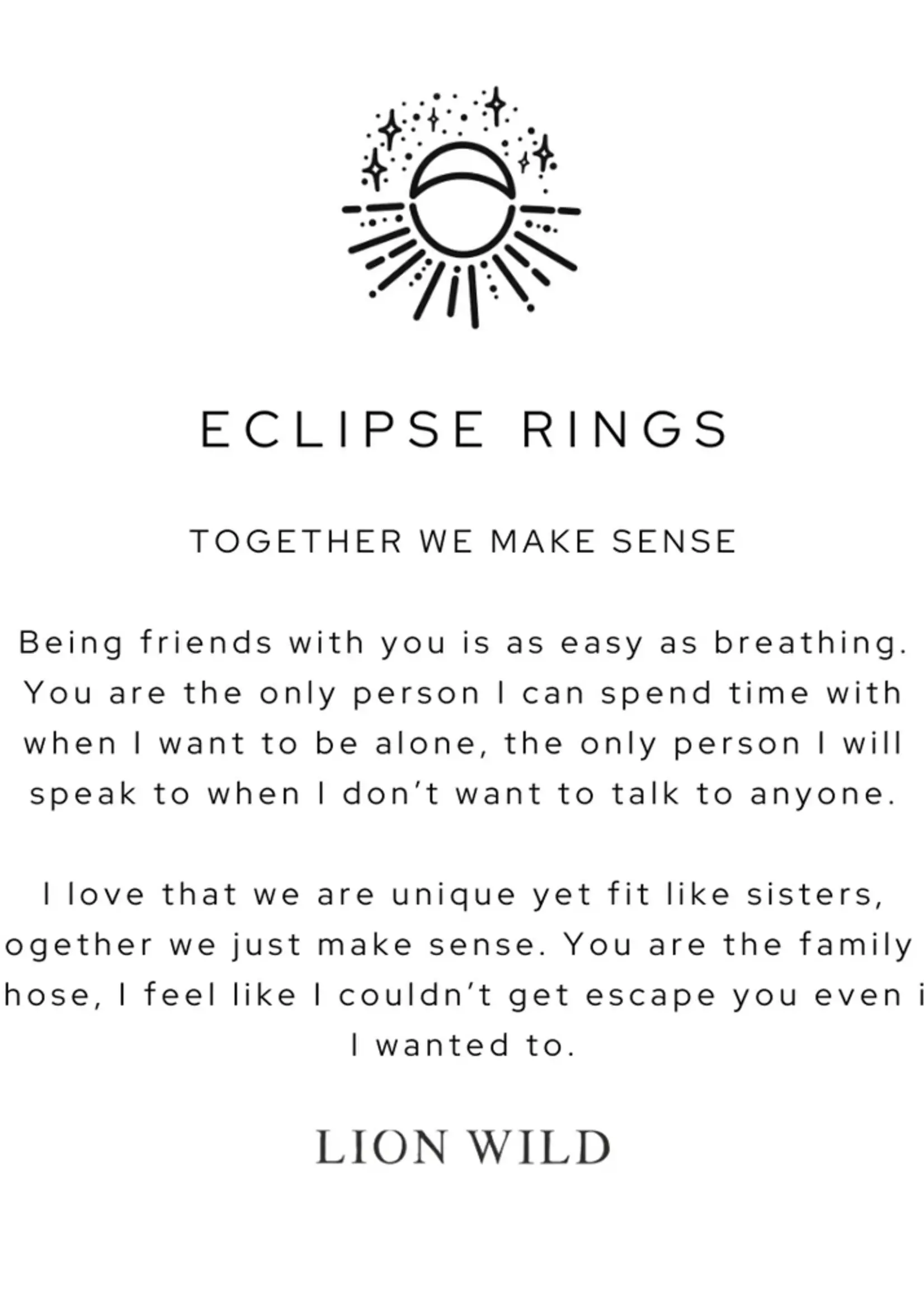 Lion Wild Eclipse Top Ring