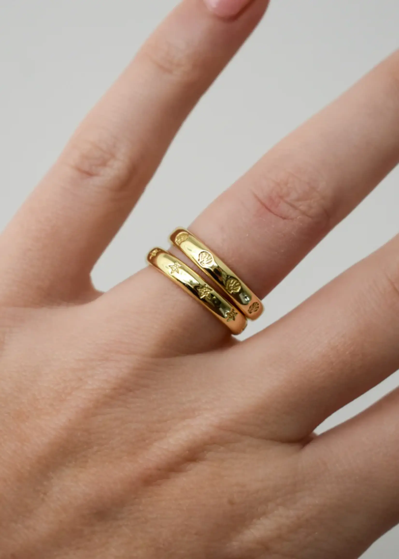 Lion Wild Seashells Top Ring