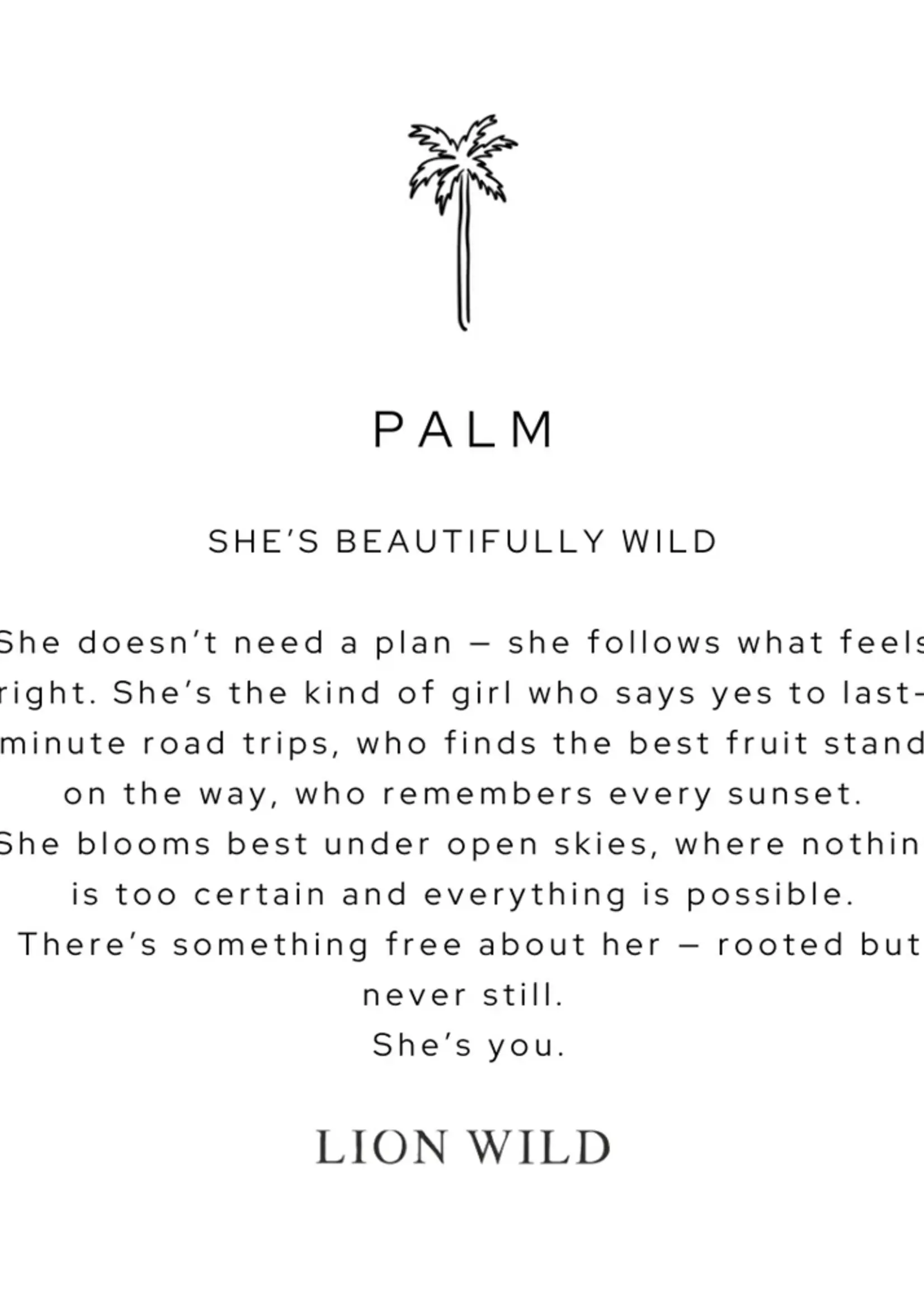 Lion Wild Palm Necklace