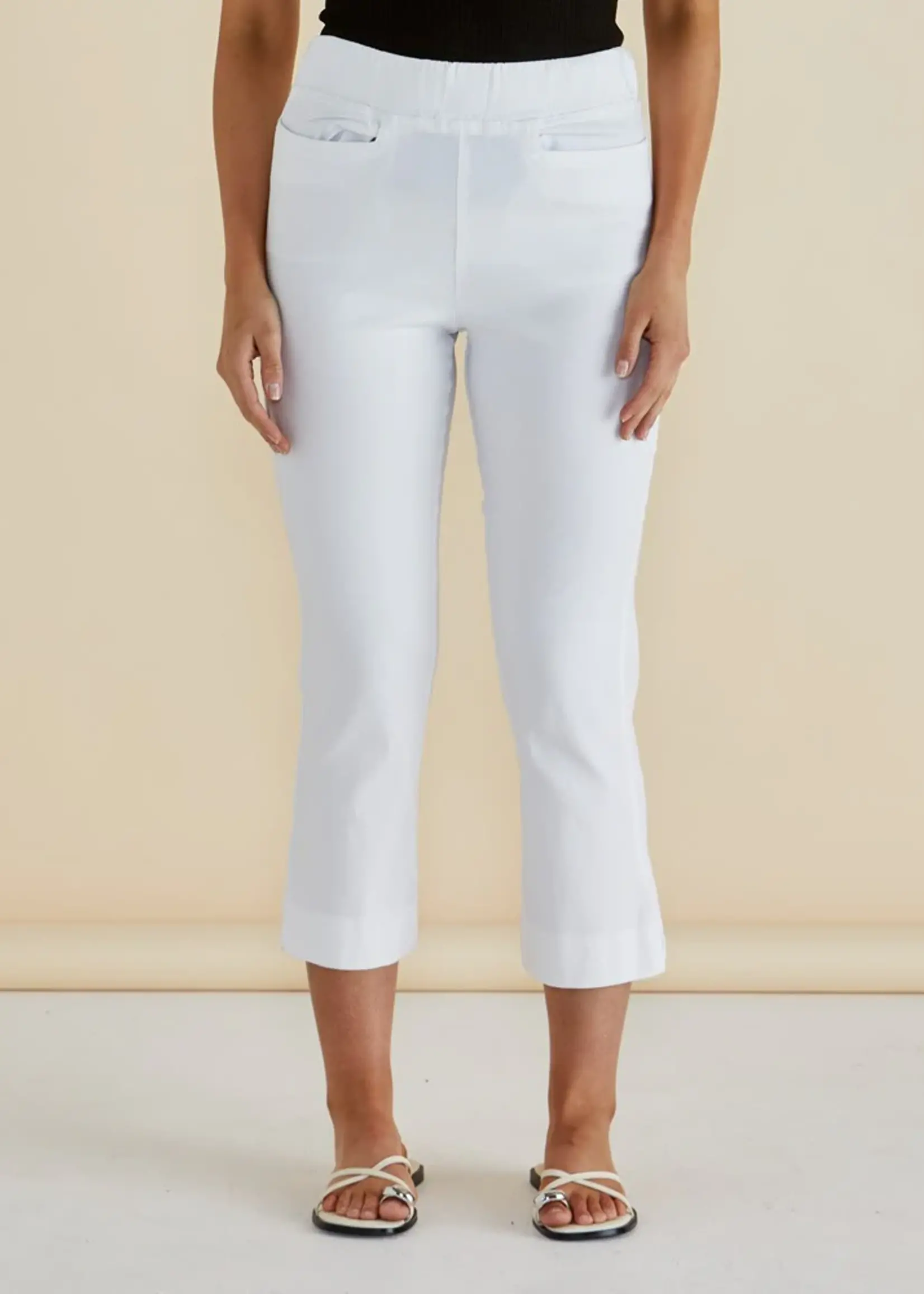 Betty Basic Crop Bengaline Pant - White