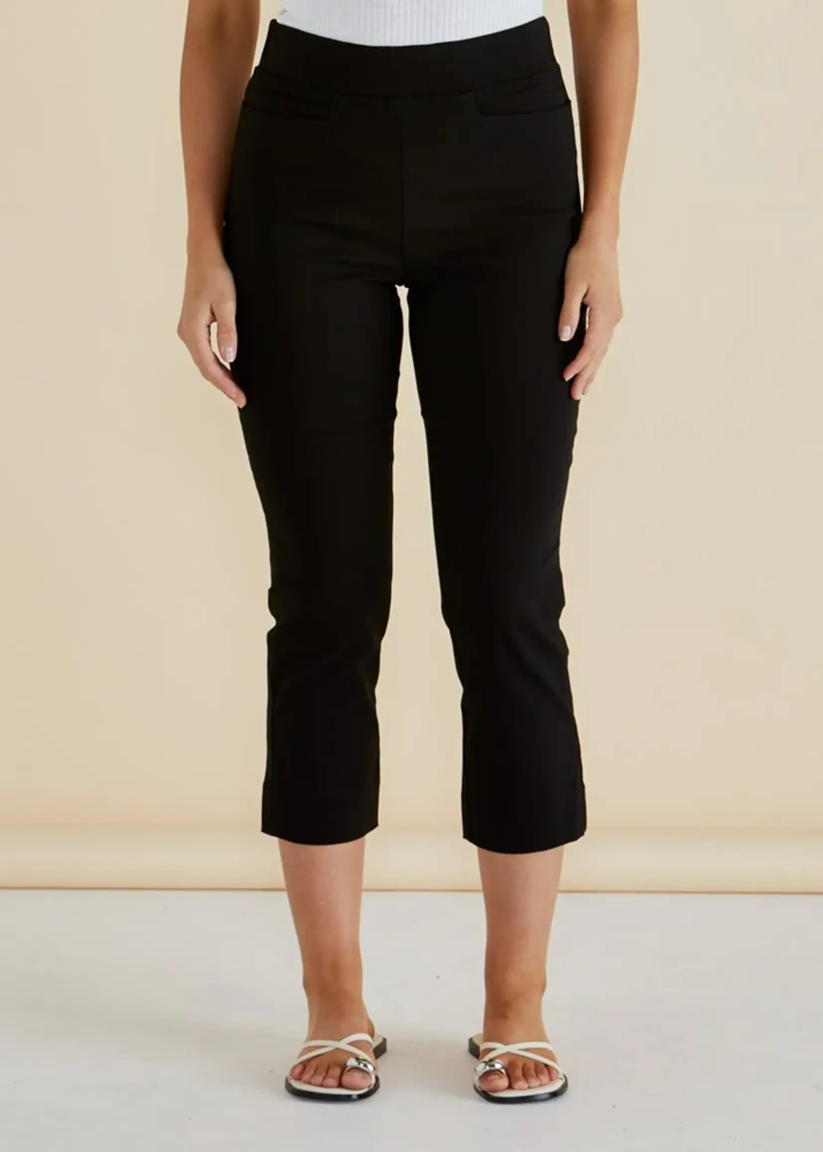 Betty Basic Crop Bengaline Pant - Black