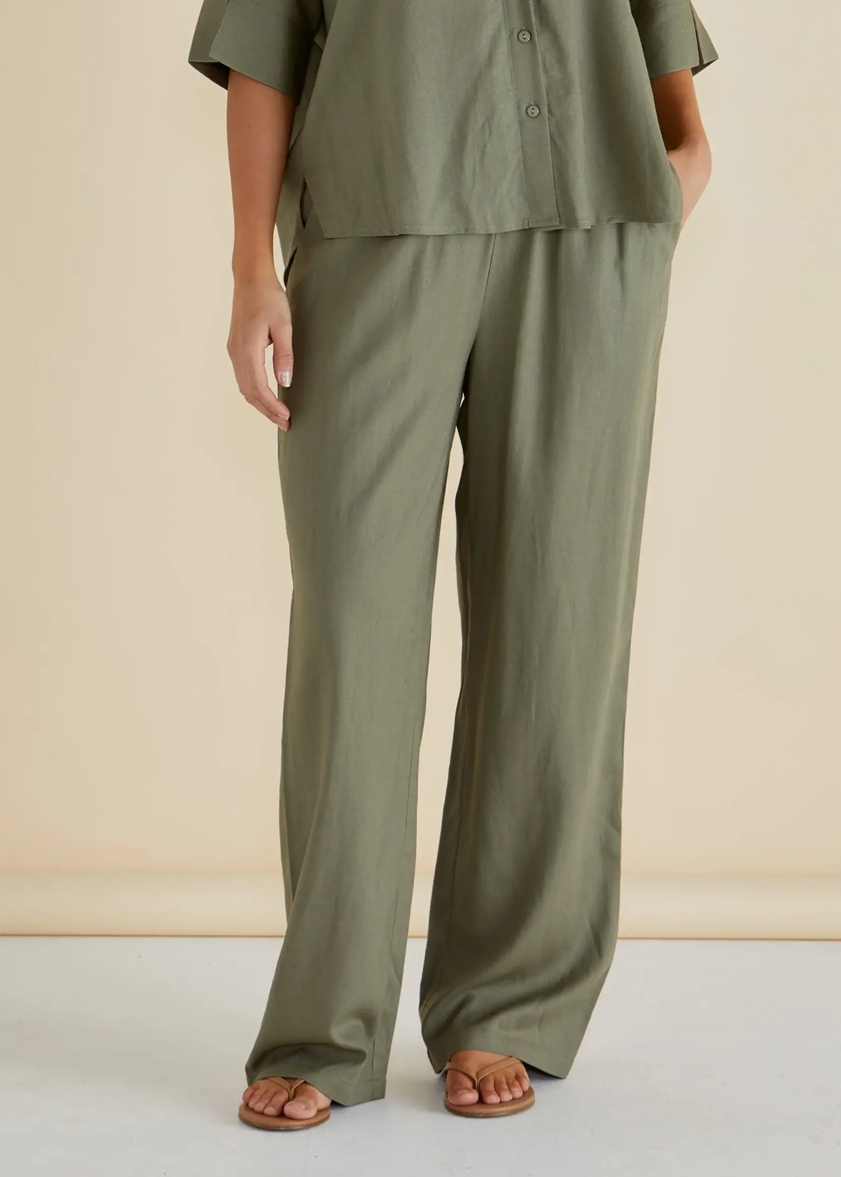 Betty Basic Zaza Relax Pant - Olive