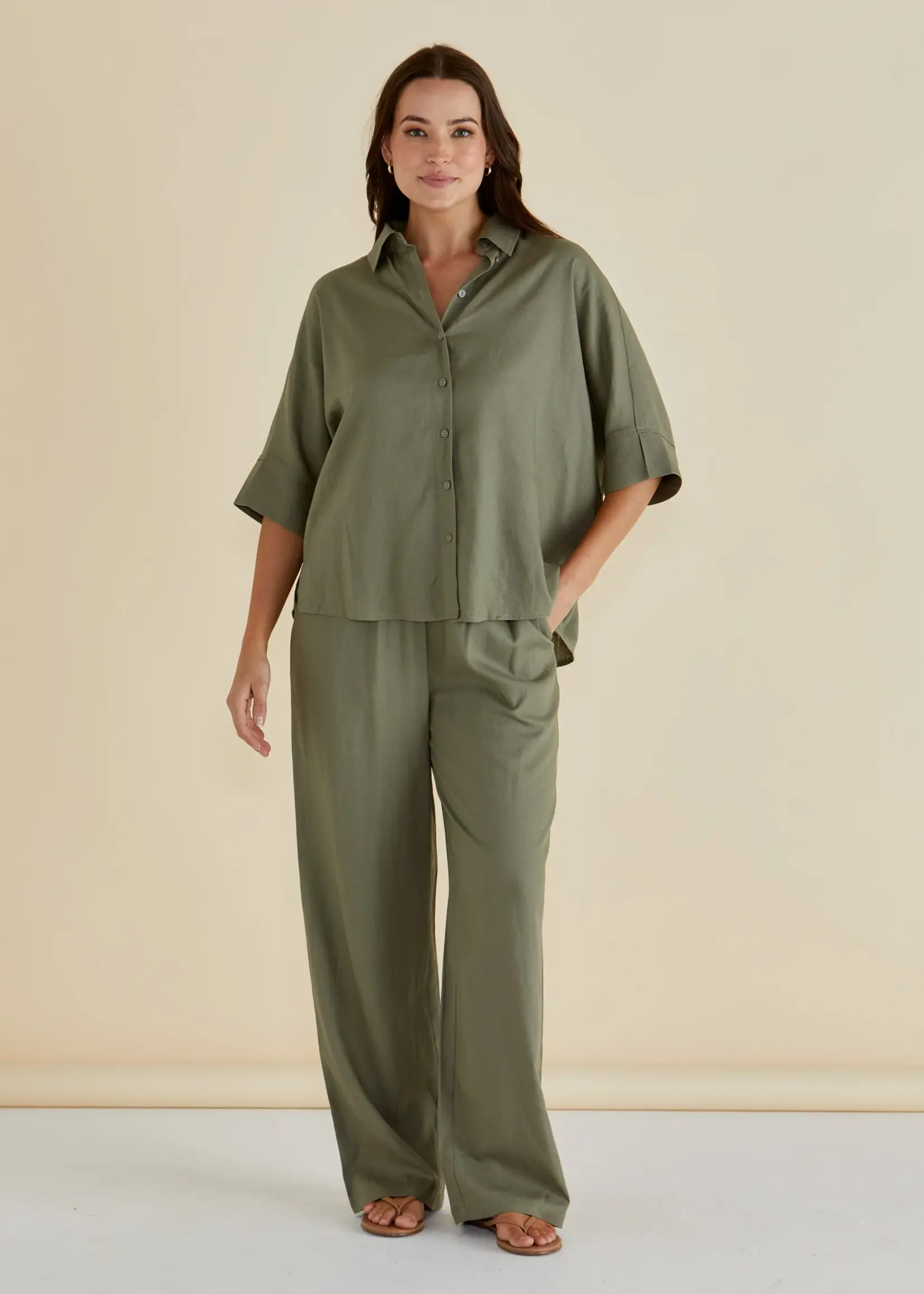 Betty Basic Zaza Relax Pant - Olive