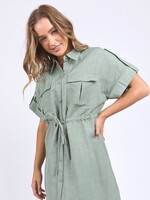 Foxwood Willow Shirt Dress - Green
