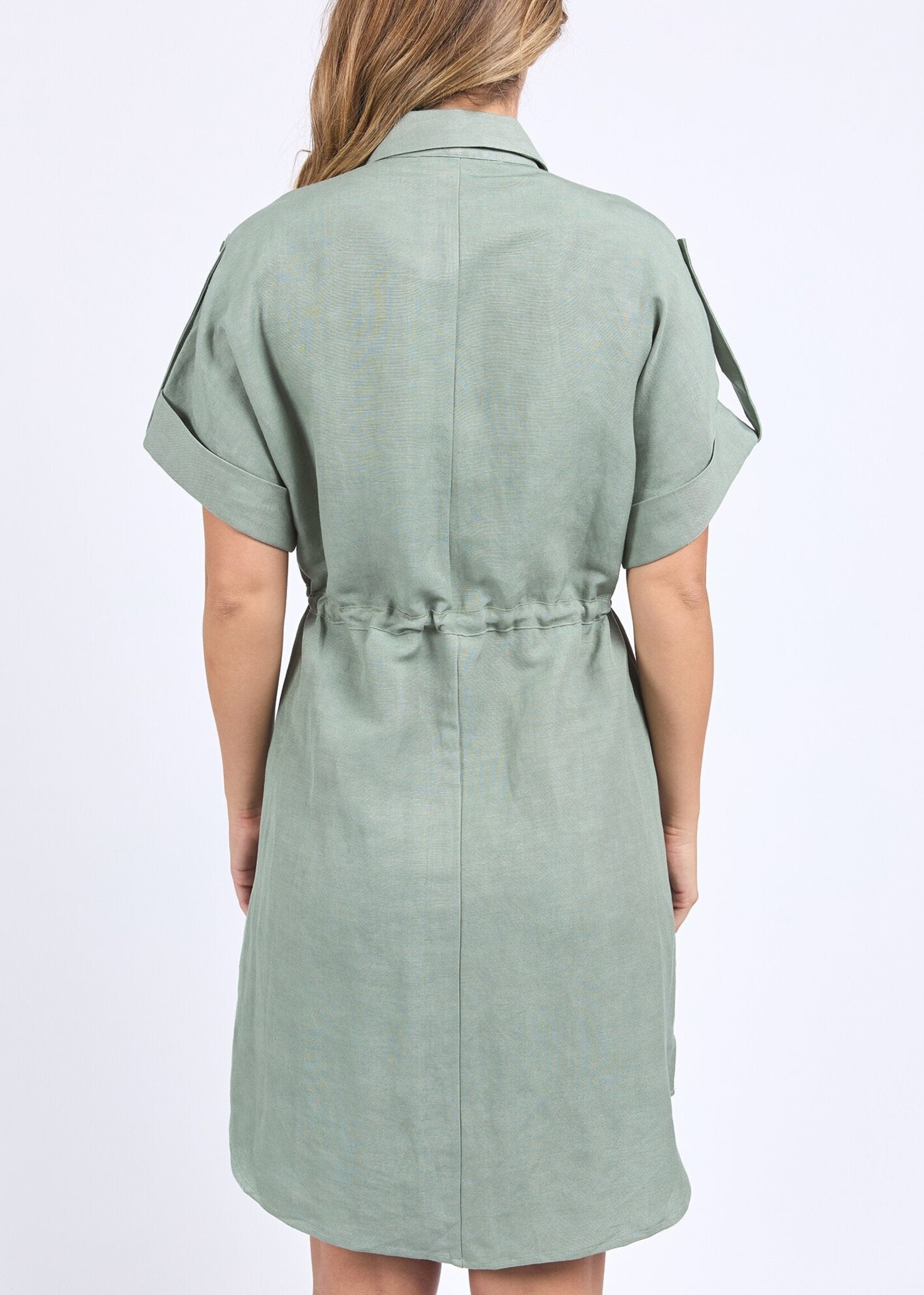 Foxwood Willow Shirt Dress - Green