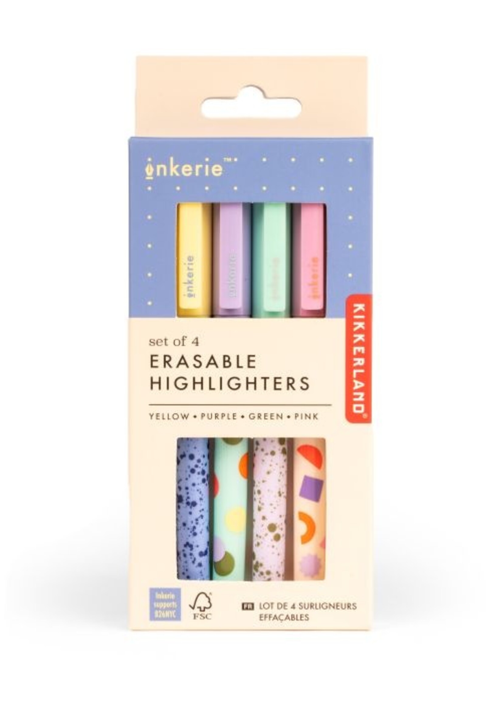 Erasable Highlighters - Set of 4