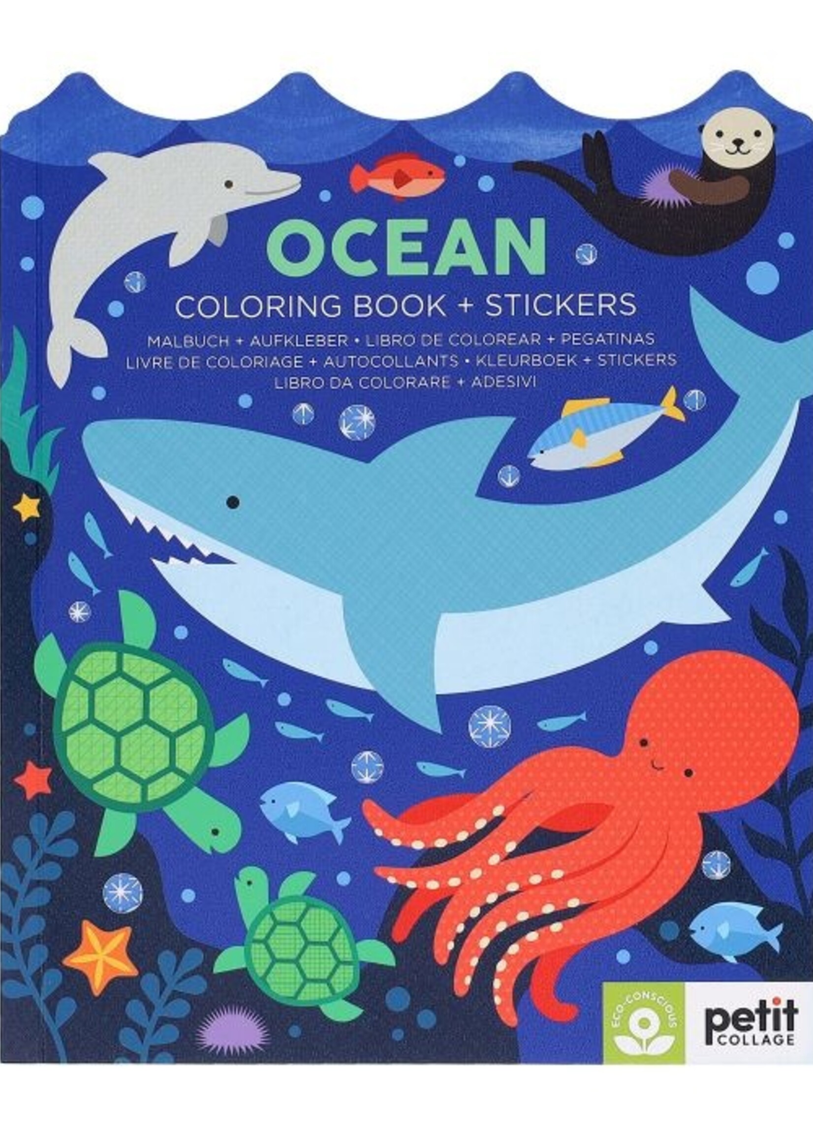 Colouring Book with Stickers - Ocean