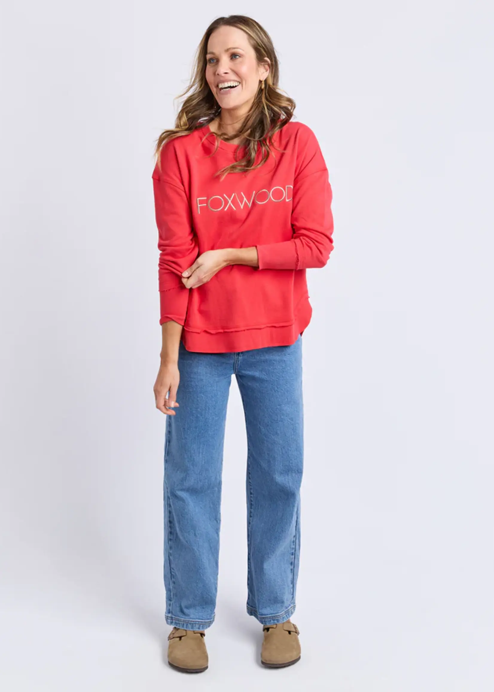Foxwood Simplified Metallic Crew - Red