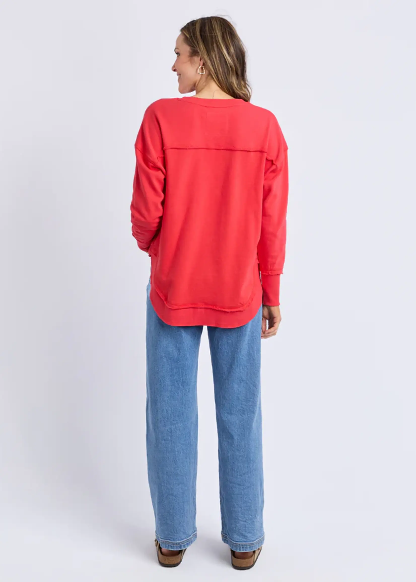 Foxwood Simplified Metallic Crew - Red