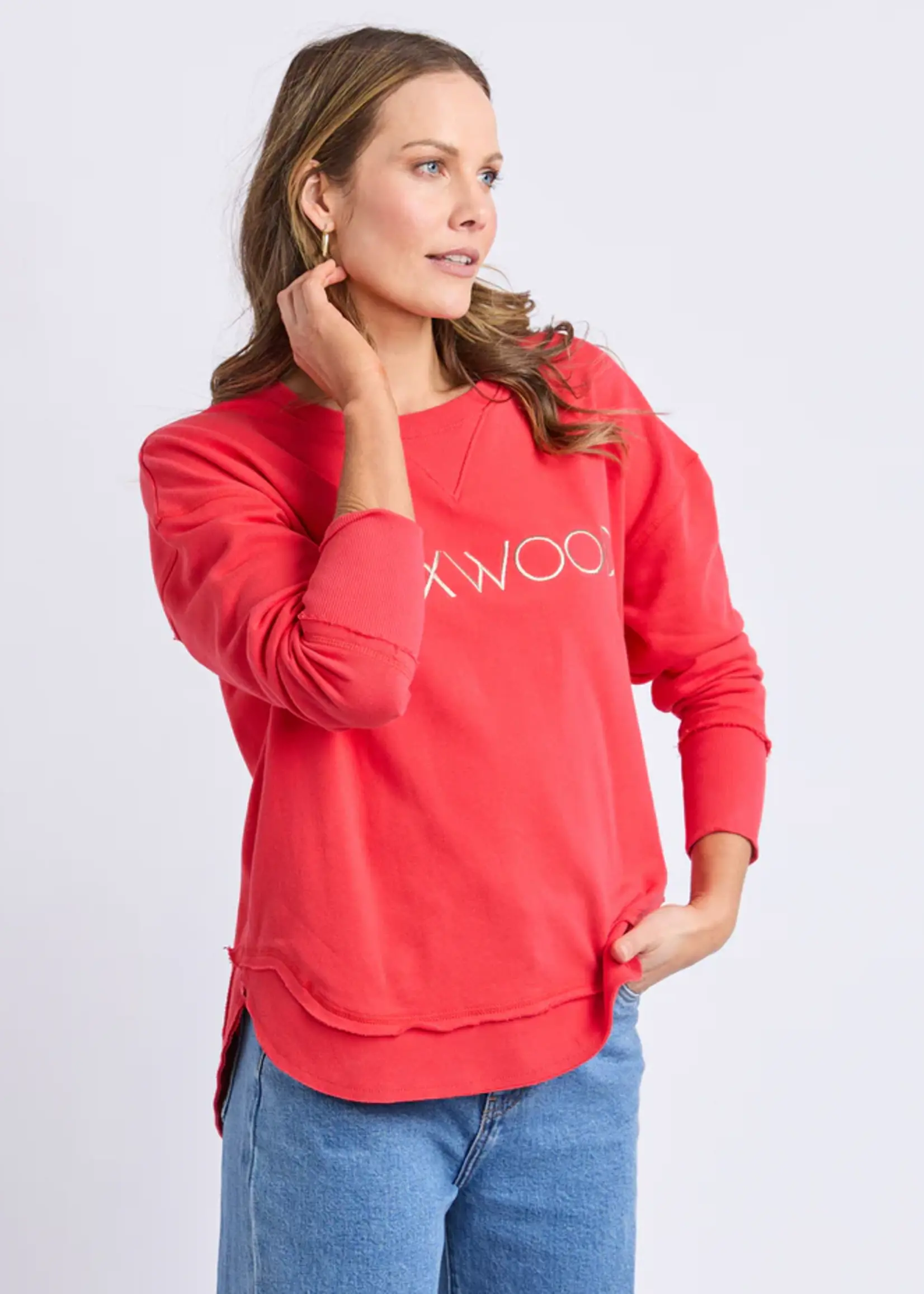 Foxwood Simplified Metallic Crew - Red