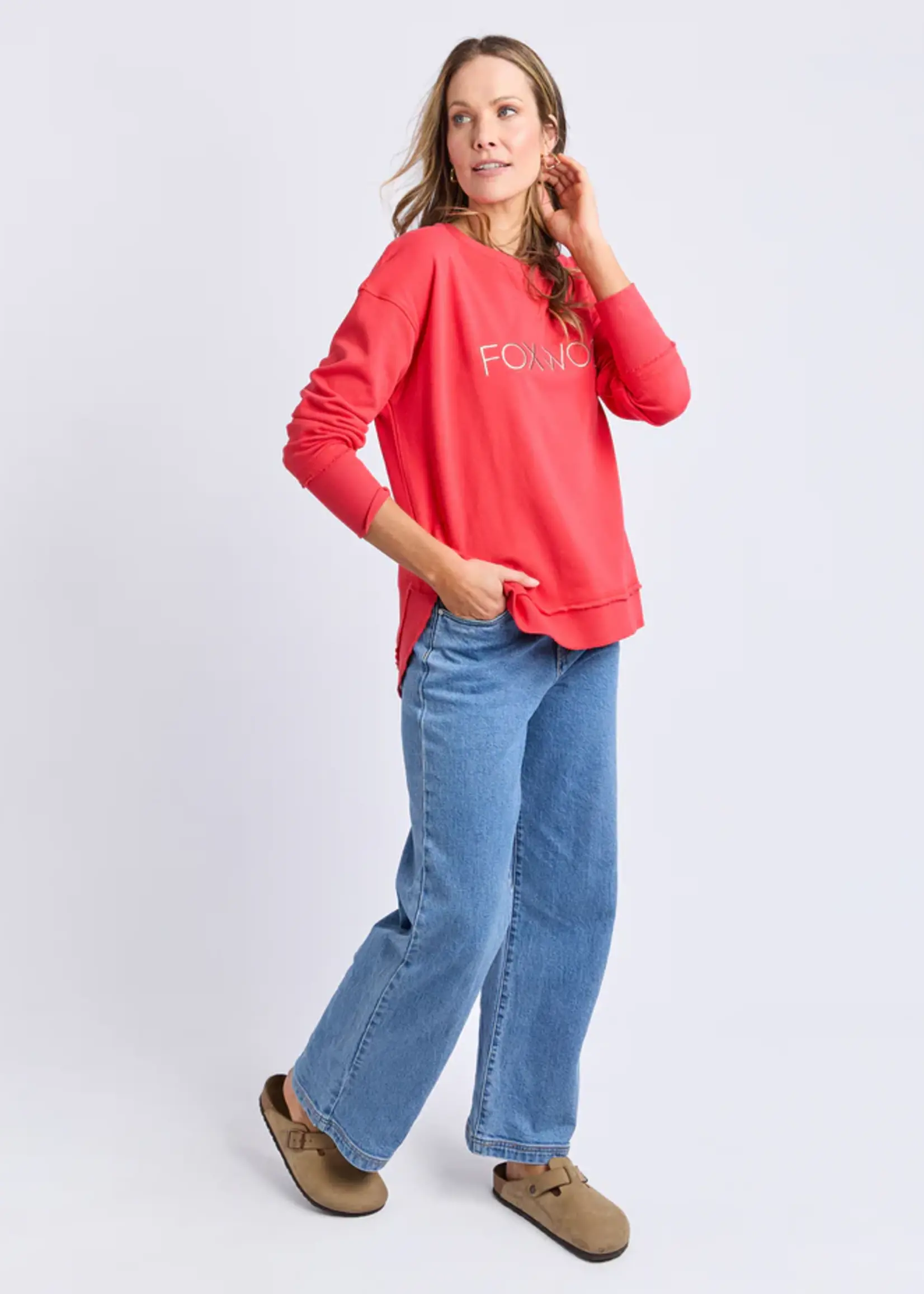 Foxwood Simplified Metallic Crew - Red